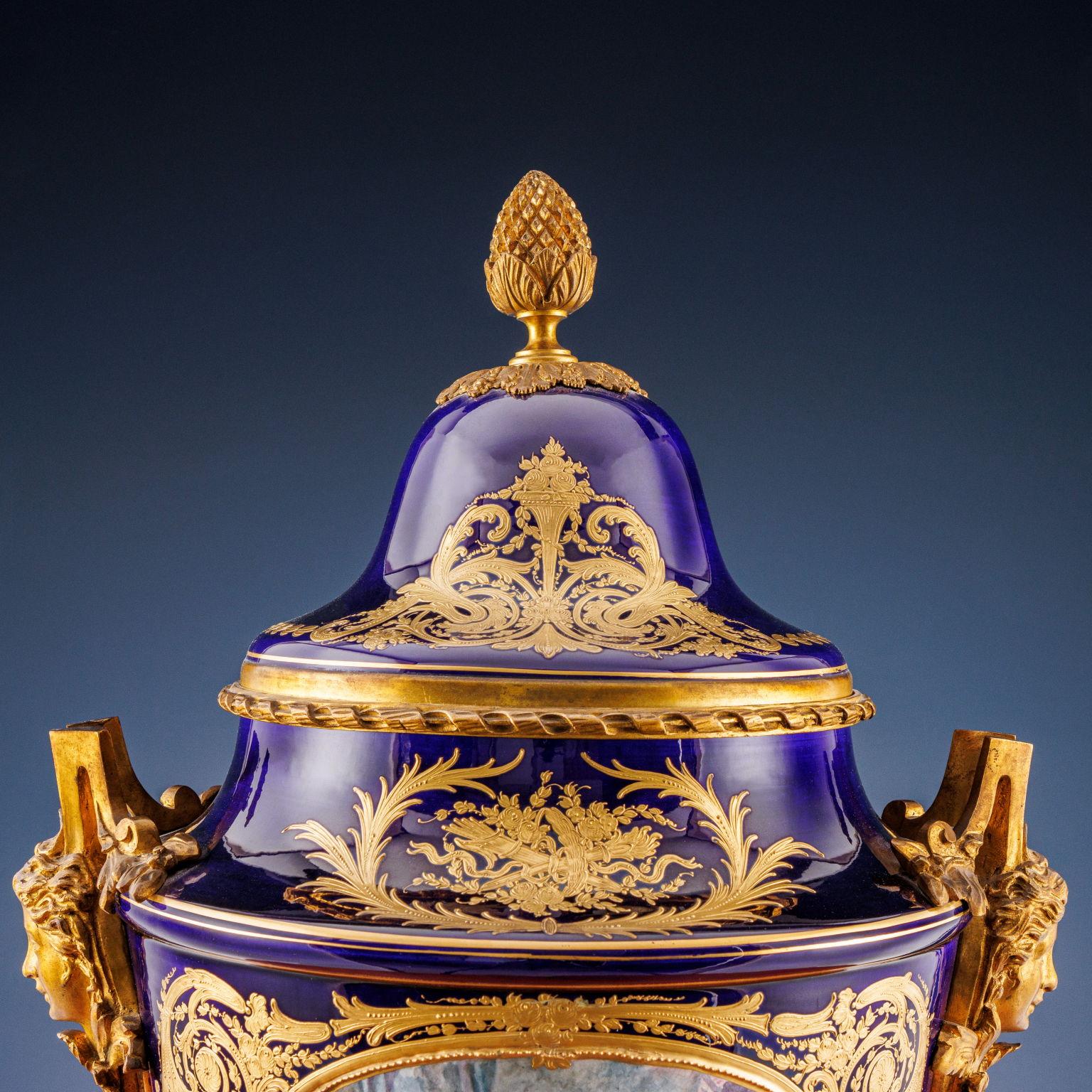 French Sèvres Porcelain Vase, France, XIX Century For Sale