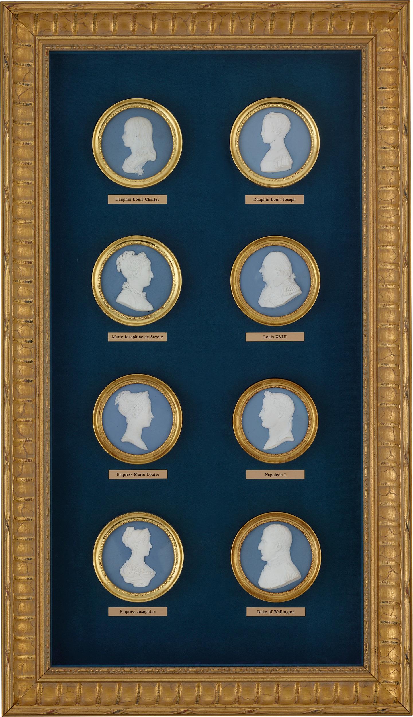 19th Century Sèvres Rulers of France Portrait Medallions For Sale