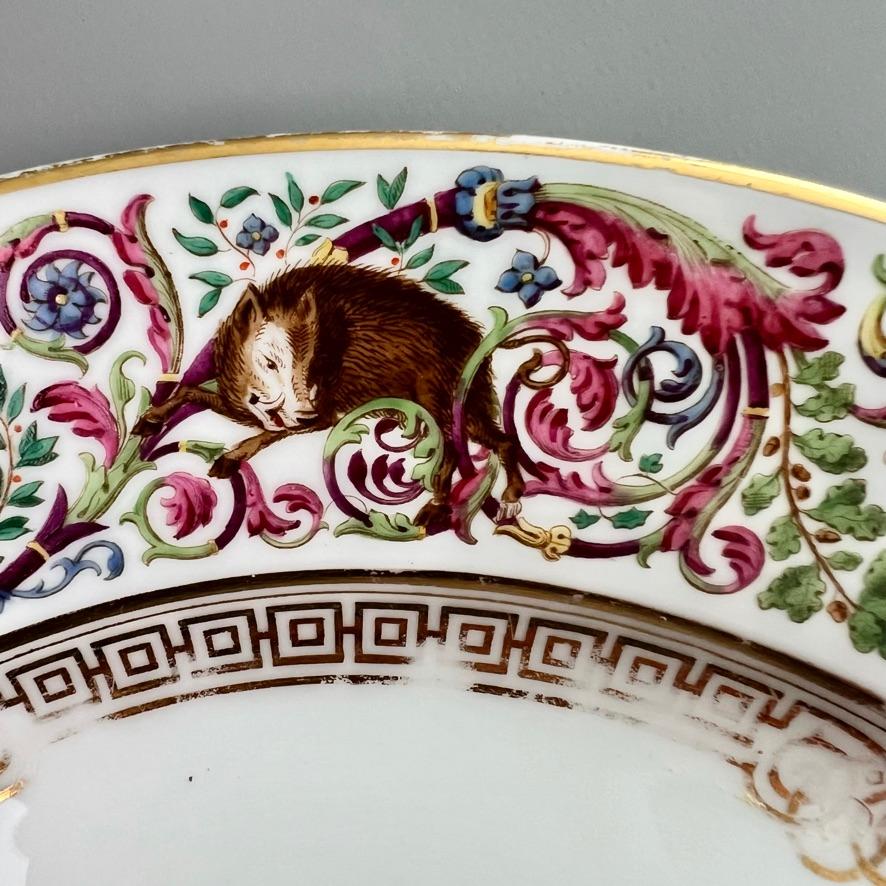 Sèvres Set of 6 Porcelain Plates from the Royal Hunting Service, 1847 For Sale 7