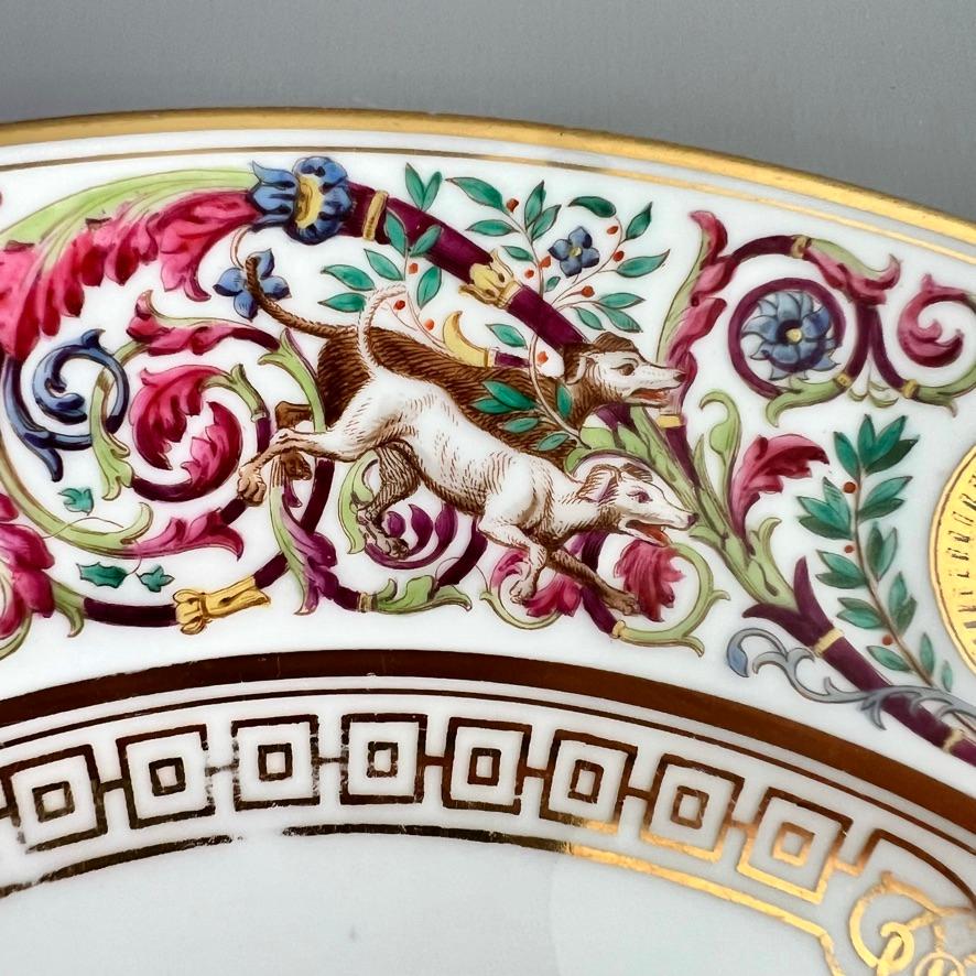 Sèvres - Ensemble de 6 assiettes en porcelaine du service de chasse royal, 1847 en vente 7