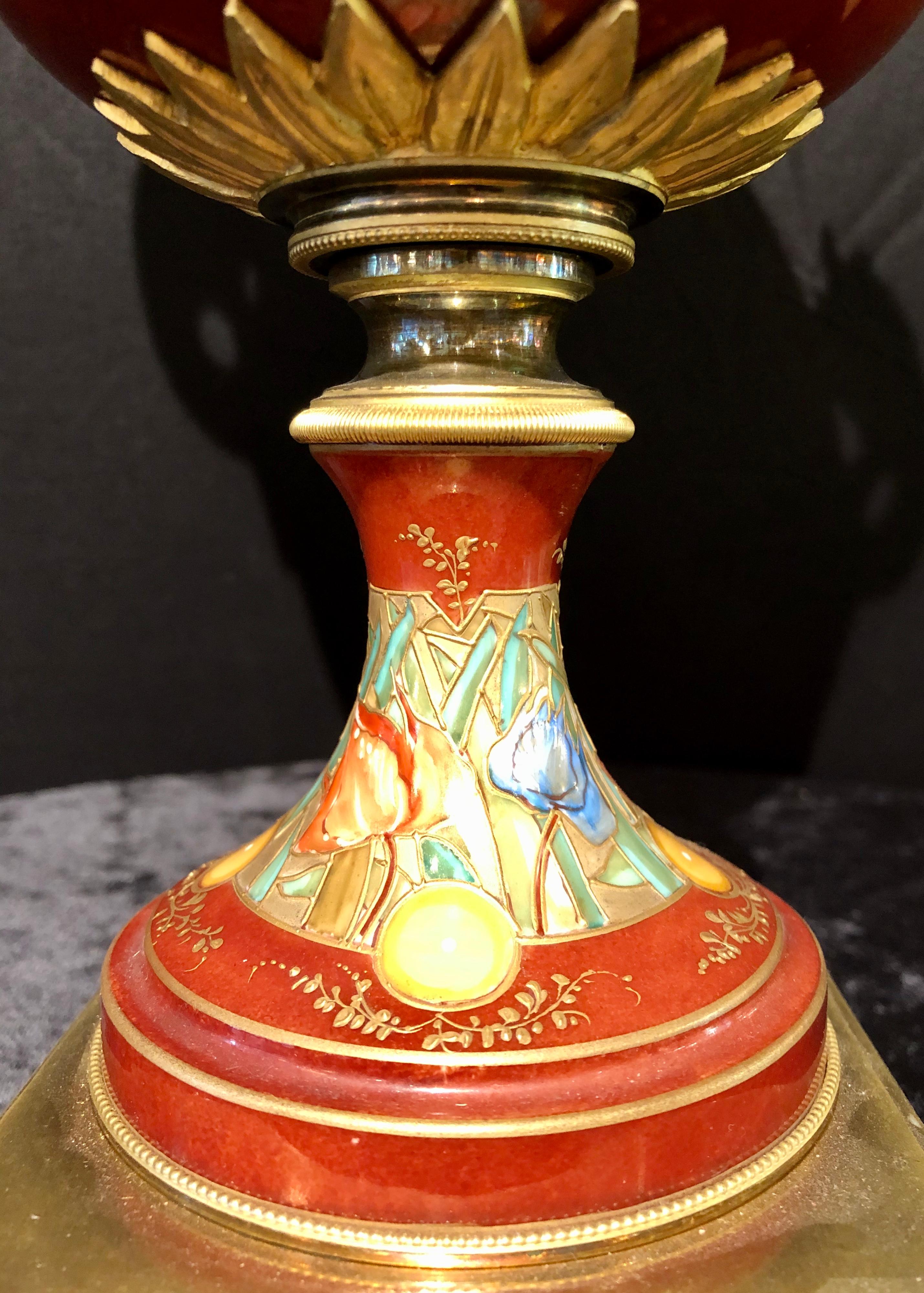 Sevres Spinning Urn Vase Having a Maiden & Cherub Painting Signed Lingaand For Sale 1
