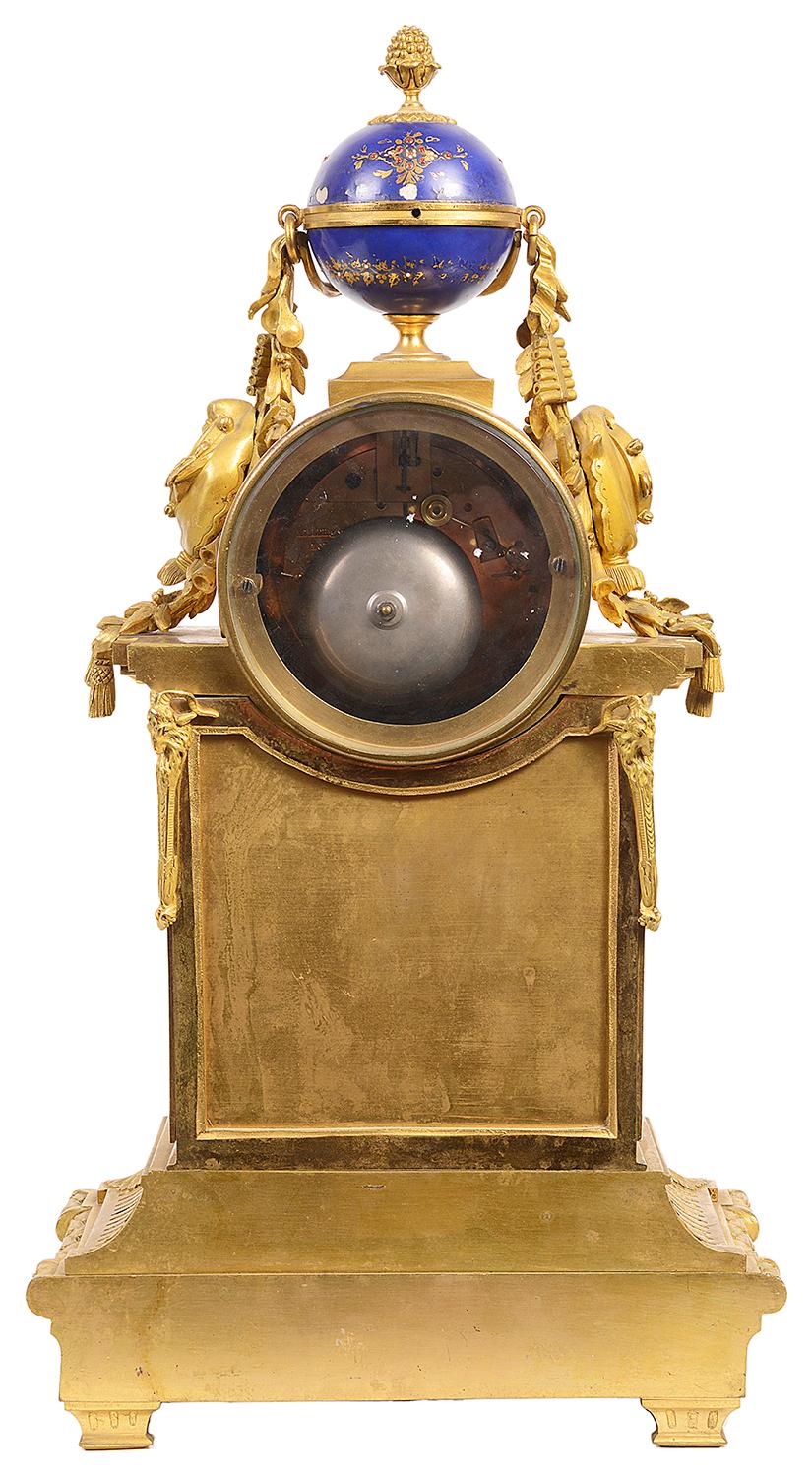 Sevres Style 19th Century Mantel Clock 4