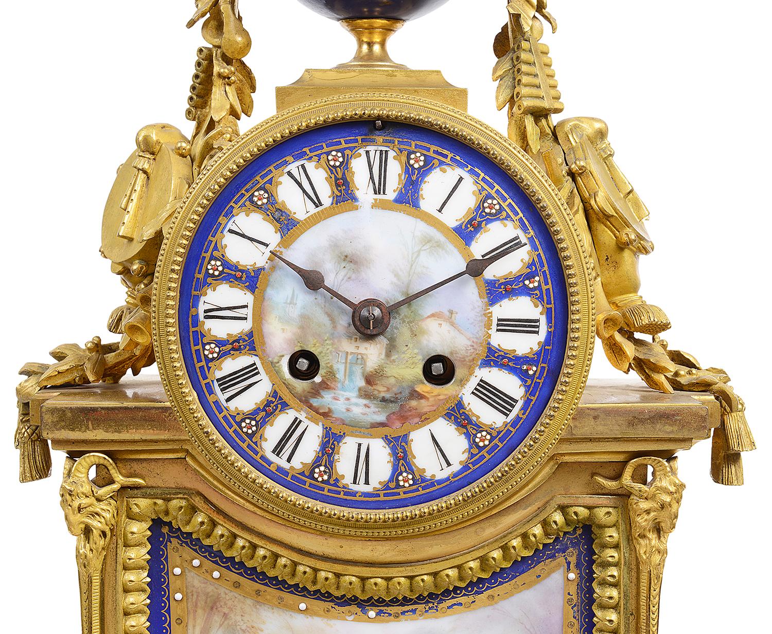 Louis XVI Sevres Style 19th Century Mantel Clock