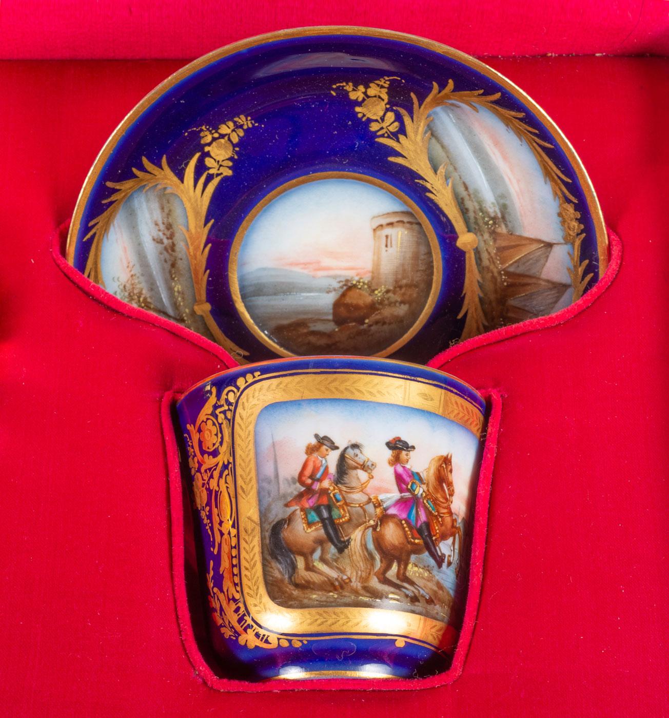 Porcelain Sèvres Style Cabaret Set, circa 1880