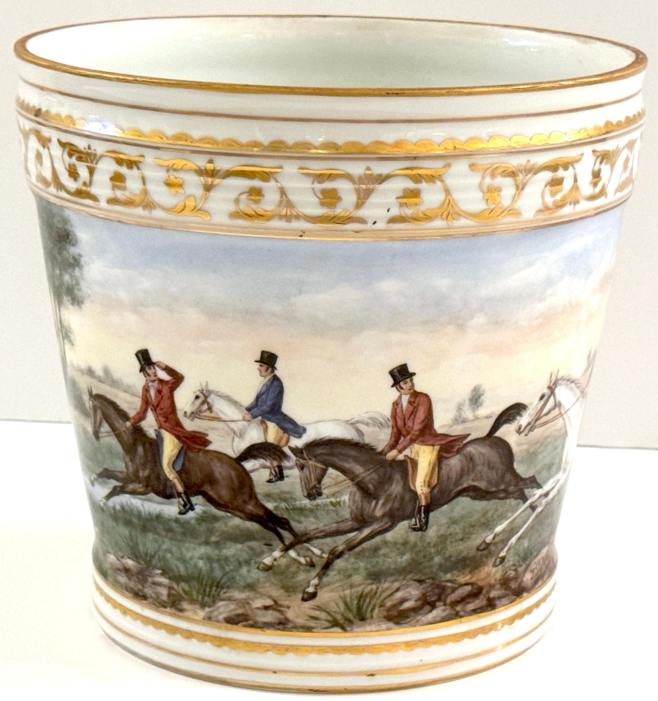 Sevres Style Equestrian/Horse Race Cachepot, Signed 'Garnier'

France, Early 20th Century 

This exquisite Sevres-style equestrian cachepot, signed 