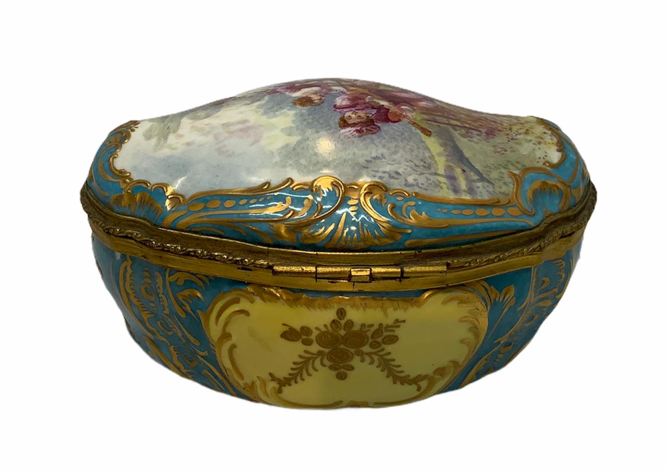 antique porcelain trinket box