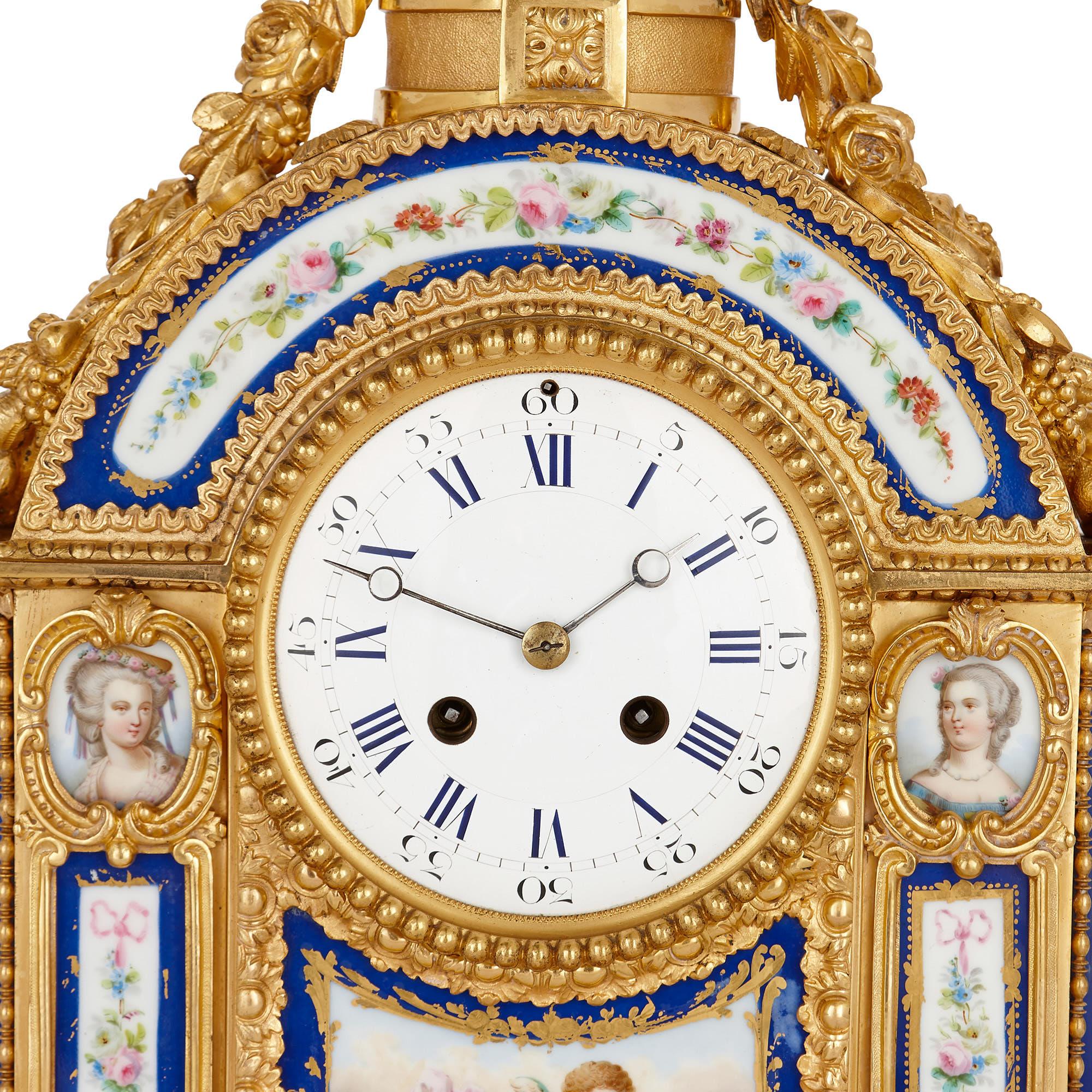 antique porcelain mantel clocks