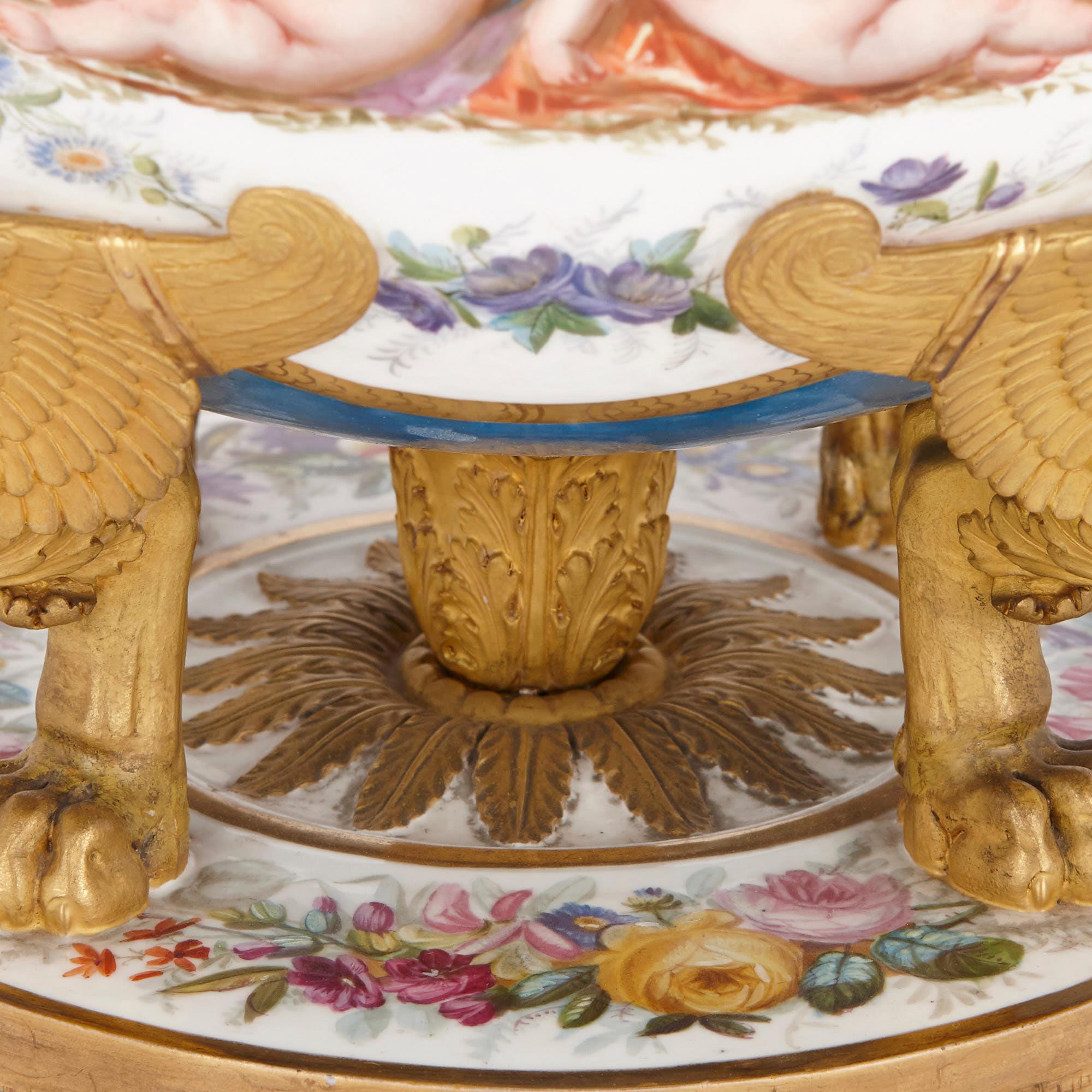 19th Century Sèvres style porcelain centrepiece  1