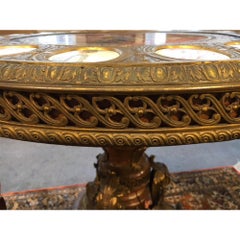 Sèvres Style Gilt-Bronze with Porcelain Plaques Center Table