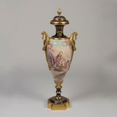 Sèvres Style Ormolu and Porcelain Vase with Decoration by Maxant, Circa 1895