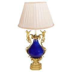 Sevres style ormolu lamp, 19th Century.