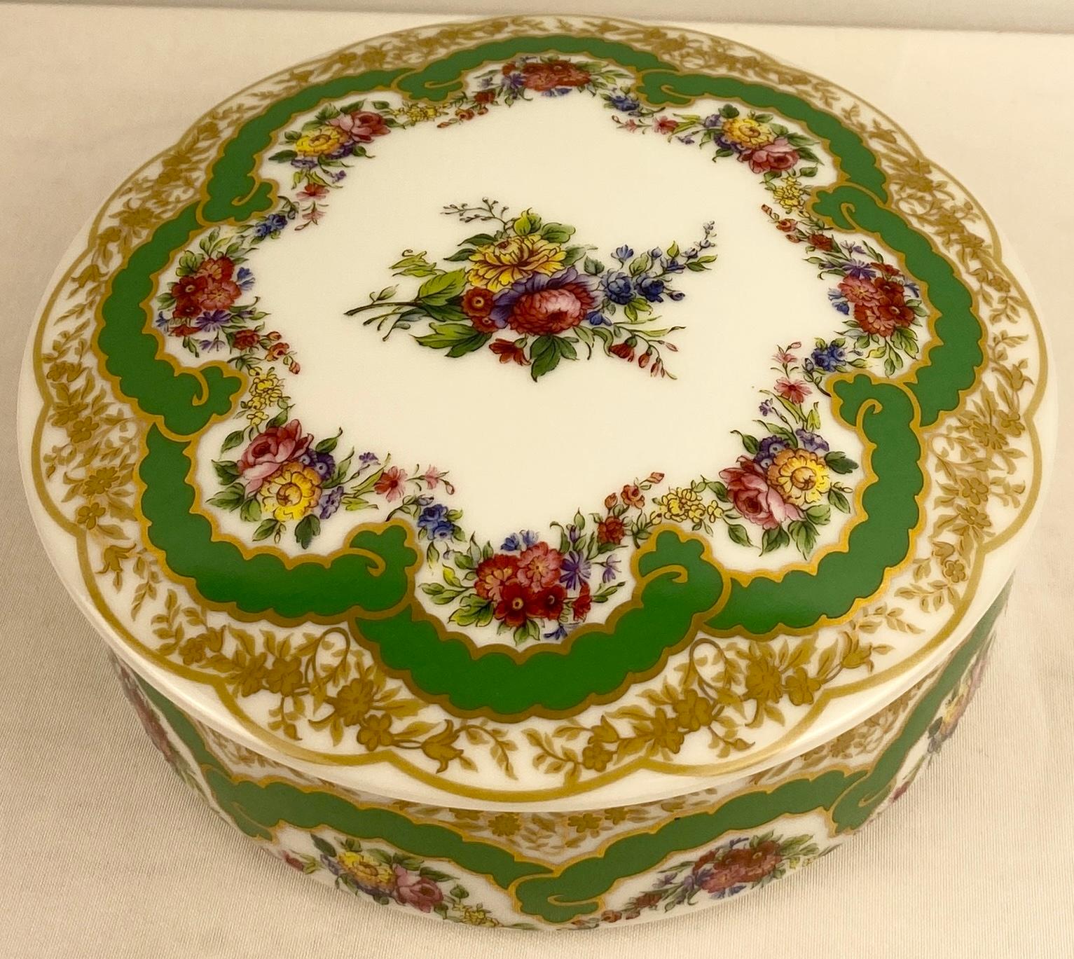 Louis XVI Sevres Style Porcelain Lidded Candy Dish or Jewelry Box For Sale