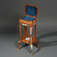 Sèvres Style Porcelain Mounted Jewellery Box on Stand Attributed to Giroux