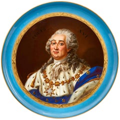 Sèvres Style Porcelain Plate Depicting King Louis XVI