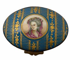 Scatola con cerniera di Sevres in stile Porcelaine de Paris