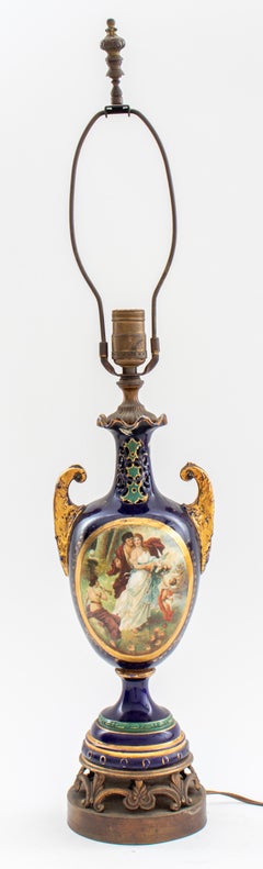 Sevres Style Vase Mounted as a Lamp
