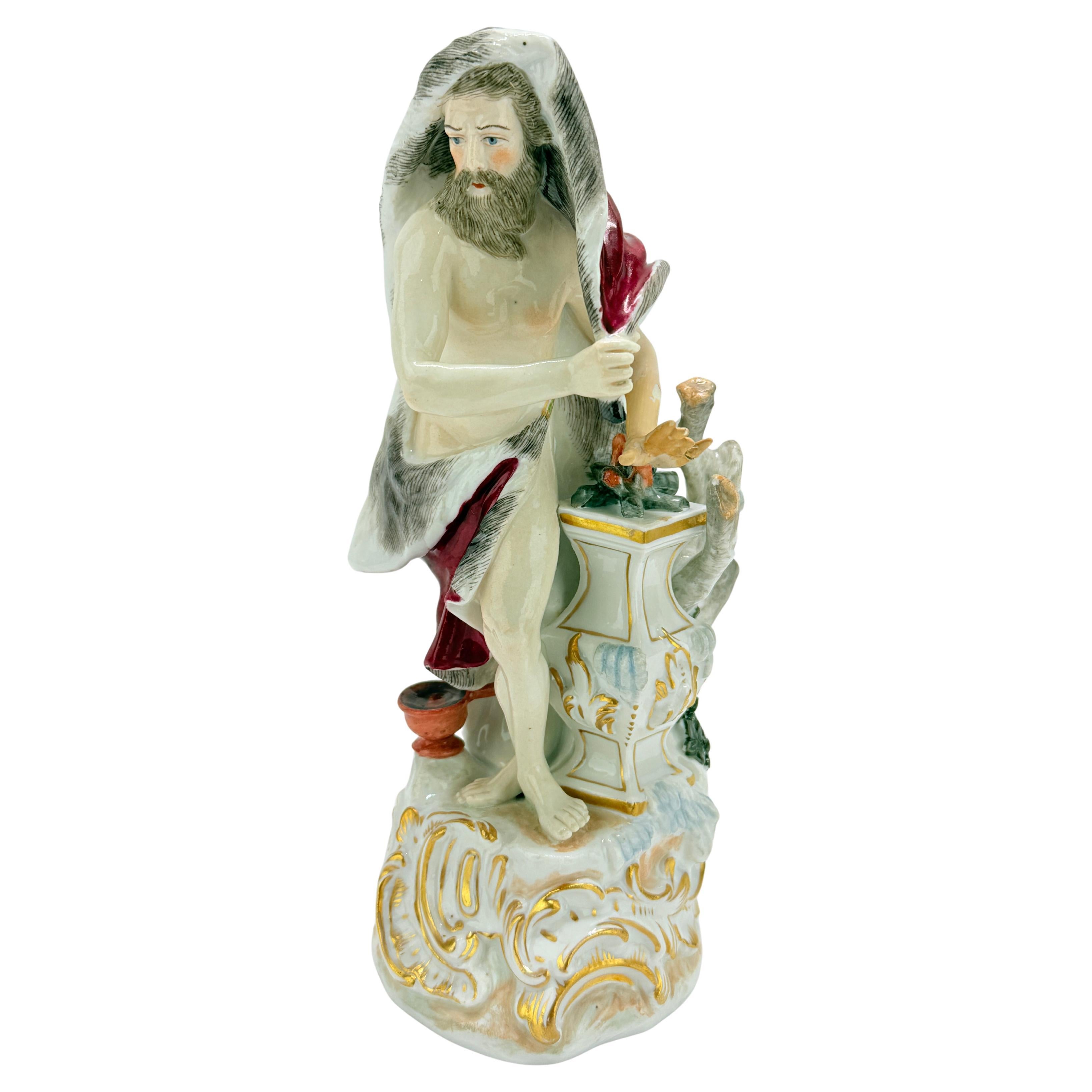Sevres Style "Winter" Porcelain Figure After Meissen Friedrich Elias For Sale