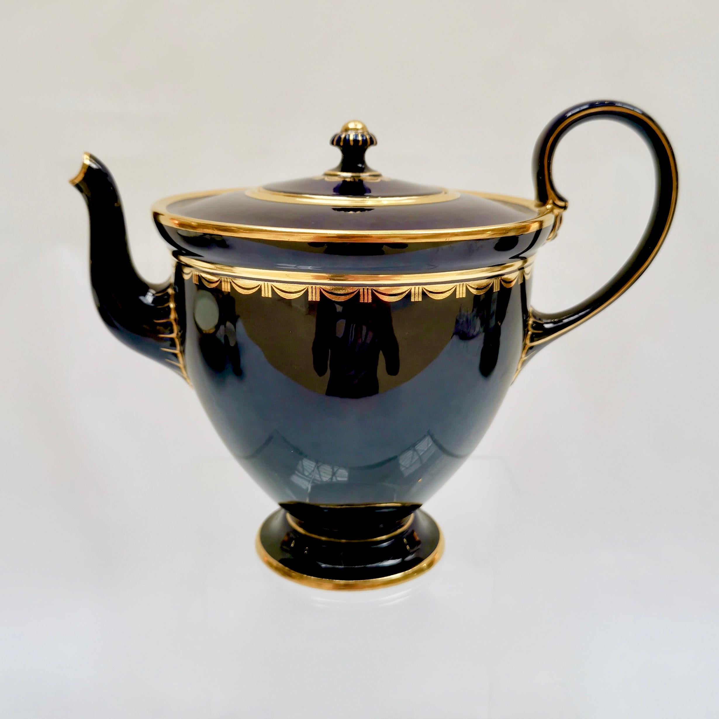 On offer is a stunning Sèvres tea service for 6 in the elegant Art Deco style, made in 1923.

Sèvres Porcelain is among the most famous in the world. The French factory started in the 1740s in Vincennes, to be moved to Sèvres in the 1750 under the