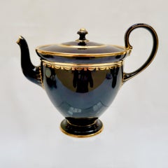 Sèvres Tea Service, Mazarine Blue and Gilt, Art Deco, 1923