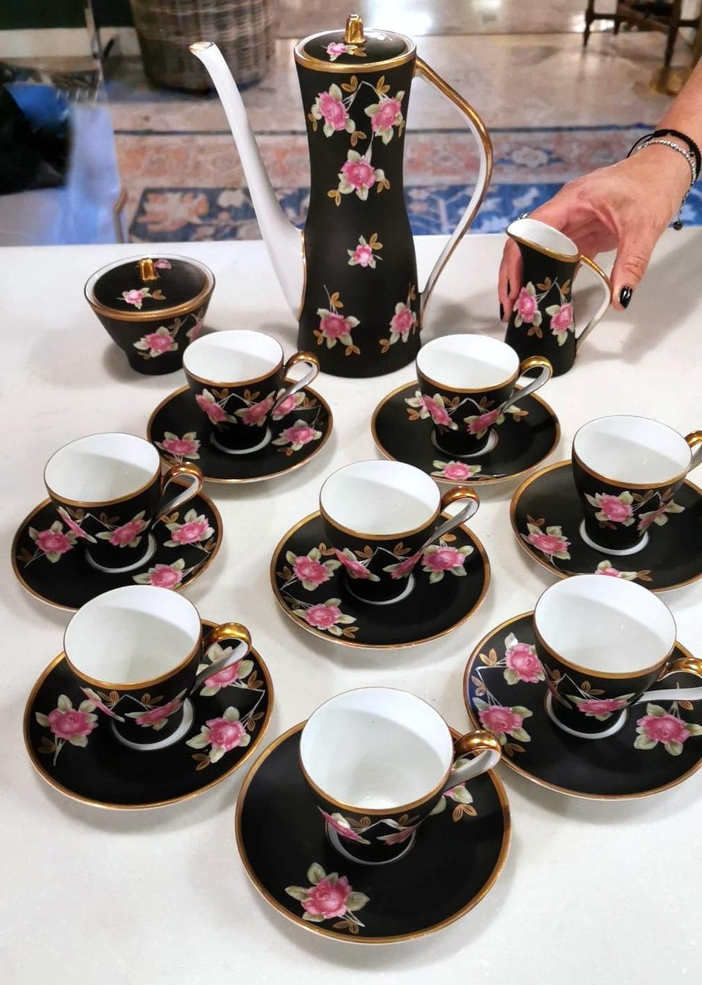 Service à café en porcelaine française vintage Sèvres-Vincennes en vente 7