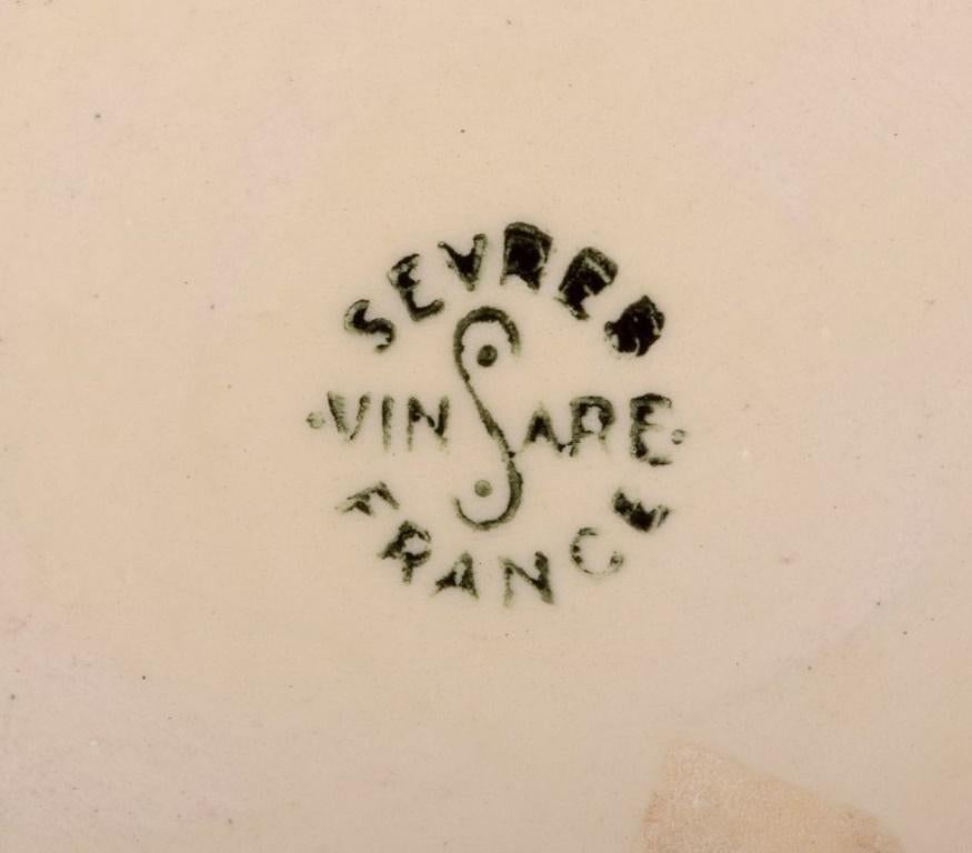 Sevres Vinsare, France. Unique large Art Deco ceramic vase. 1930s For Sale 2