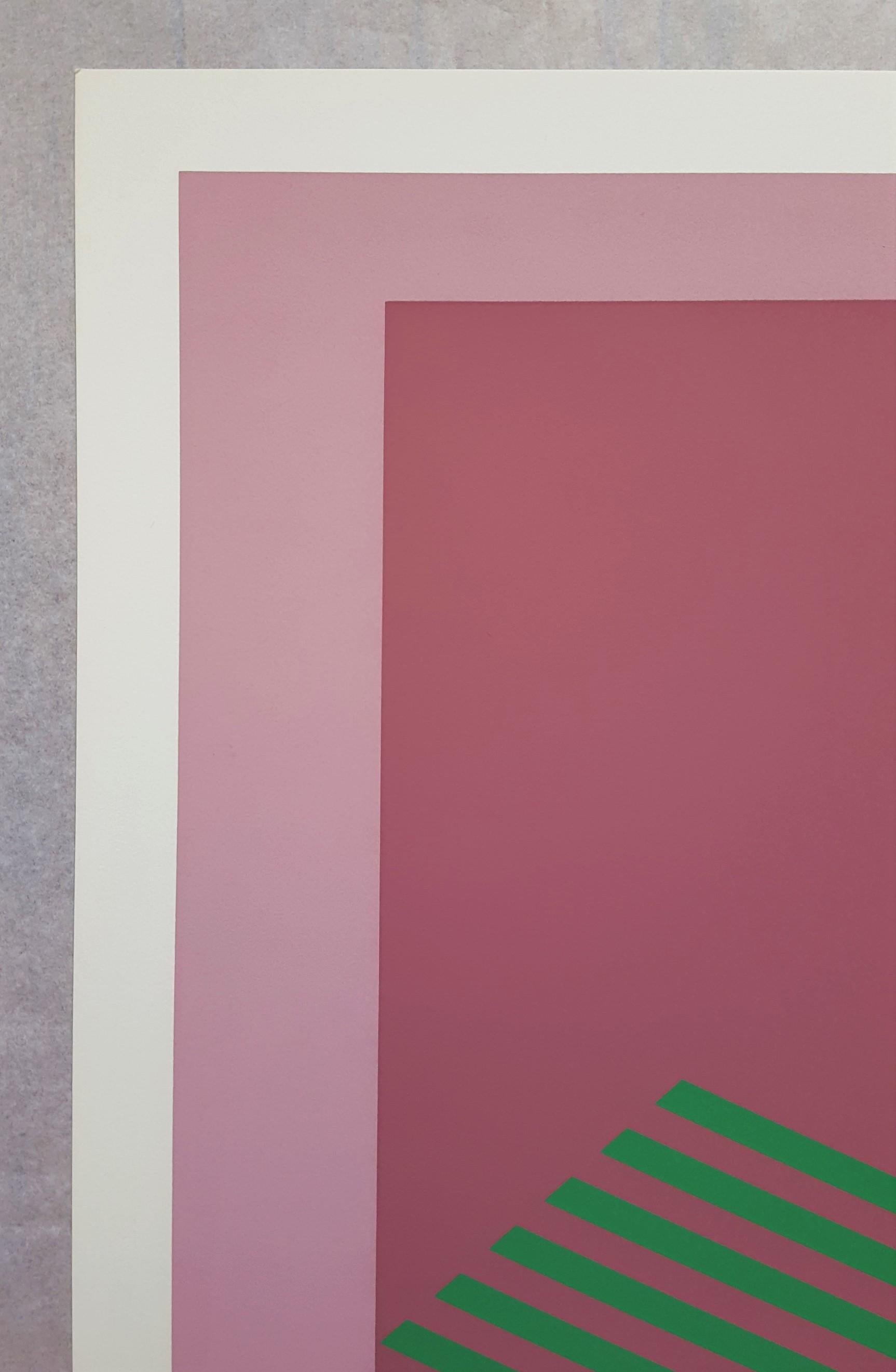 I-S #1 /// Abstract Geometric Sewell Sillman Screenprint Purple Pink Modern Art im Angebot 3