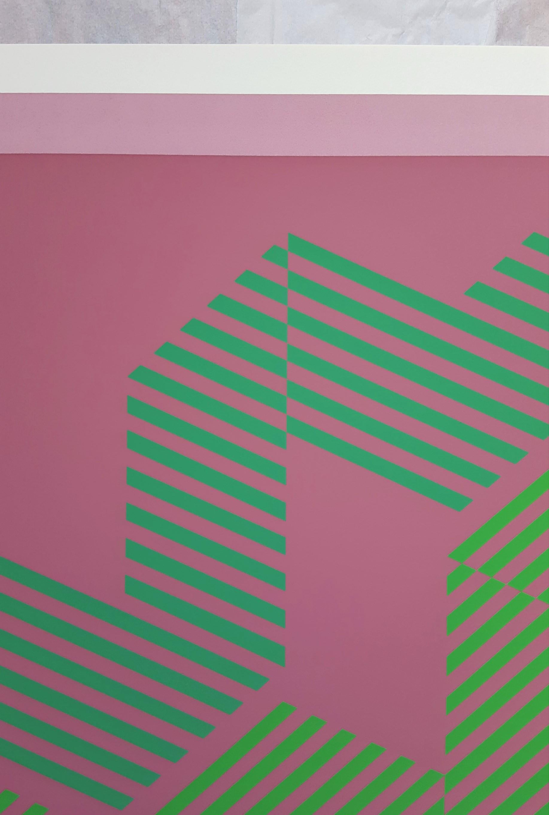 I-S #1 /// Abstract Geometric Sewell Sillman Screenprint Purple Pink Modern Art im Angebot 6