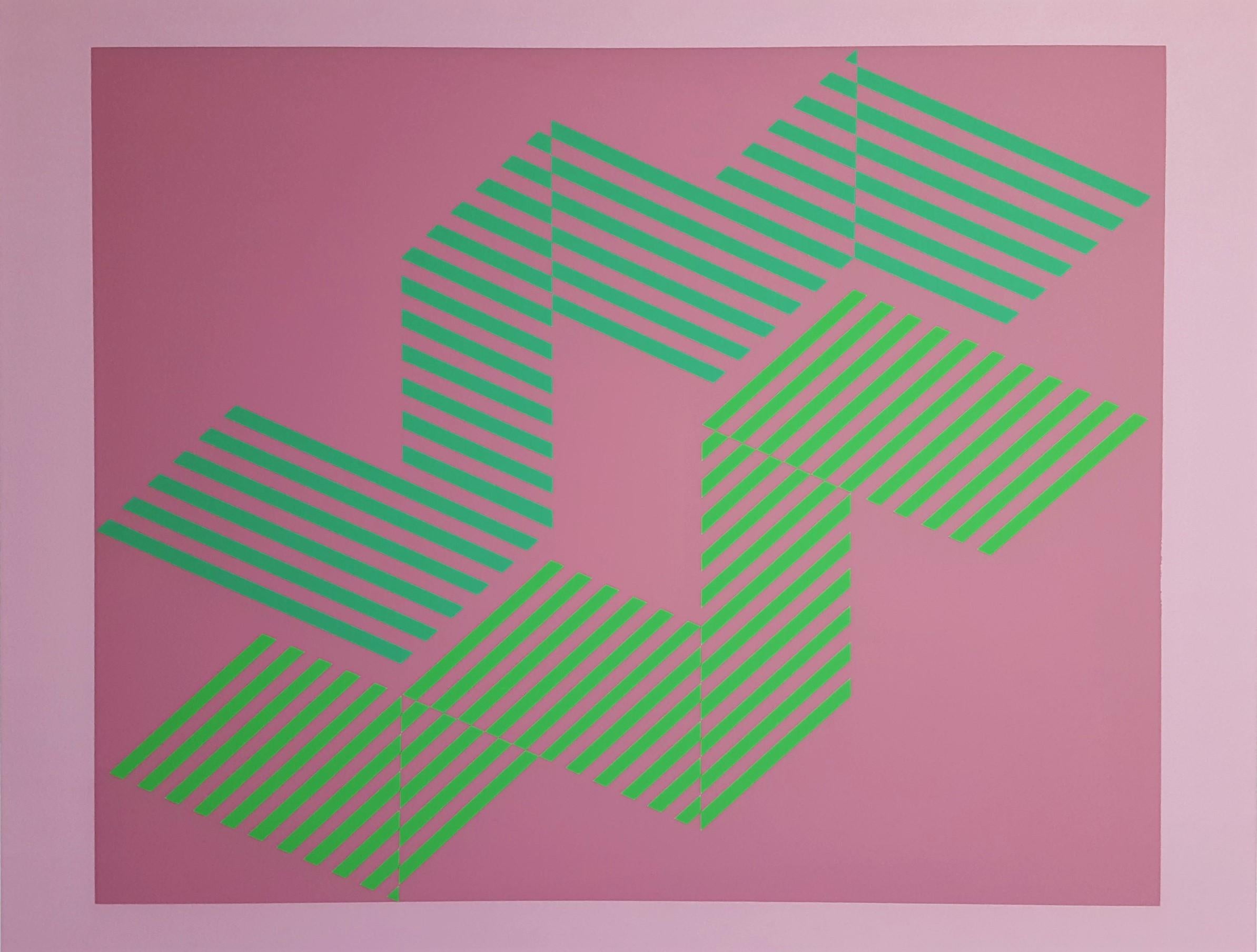Artist: Sewell Sillman (American, 1924-1992)
Title: "I-S #1"
*Signed and dated by Sillman in pencil lower right
Year: 1968
Medium: Original Screenprint on unbranded heavy white wove paper
Limited edition: 50, (the number may differ from what is