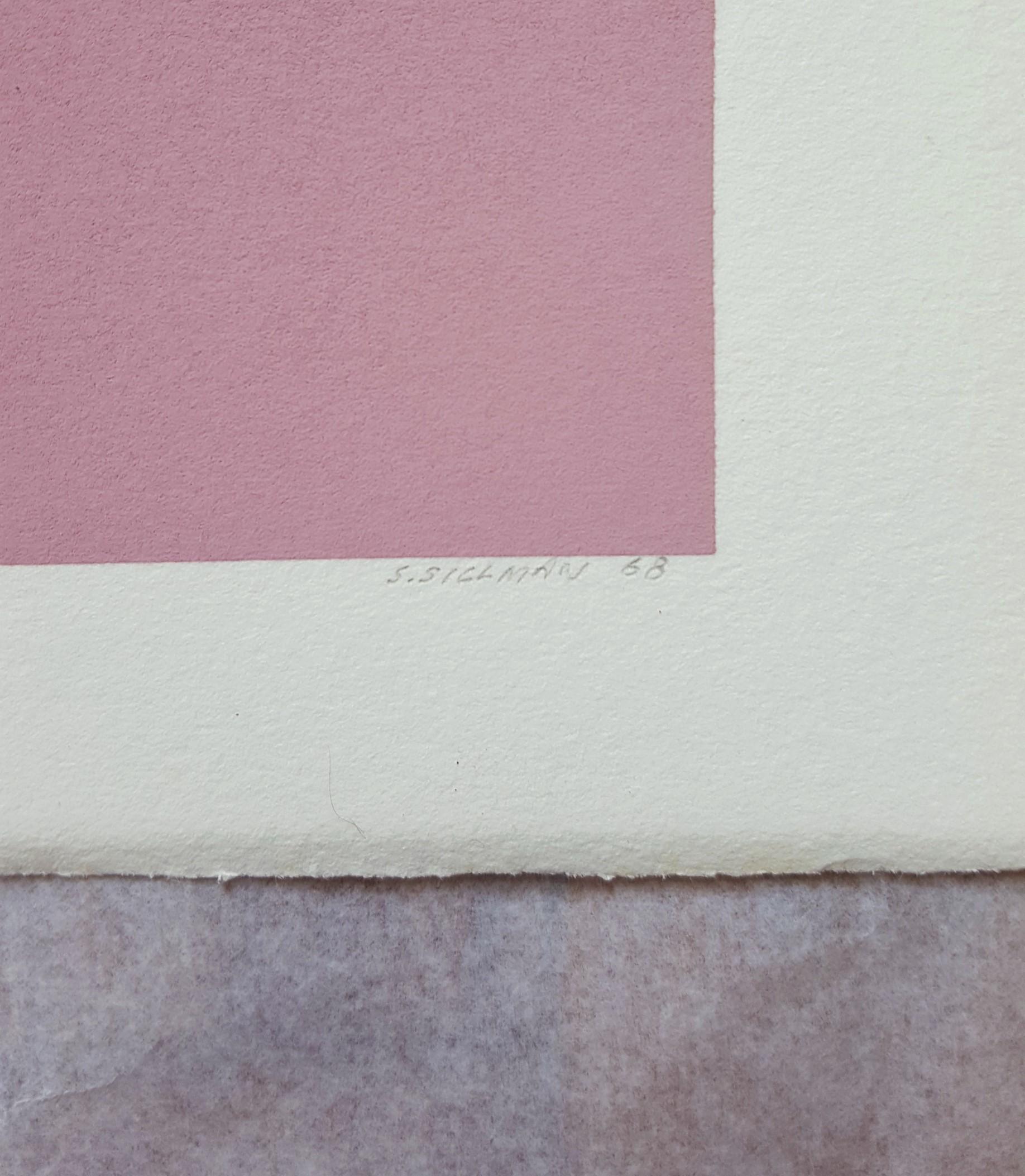 I-S #1 /// Abstract Geometric Sewell Sillman Screenprint Purple Pink Modern Art For Sale 5