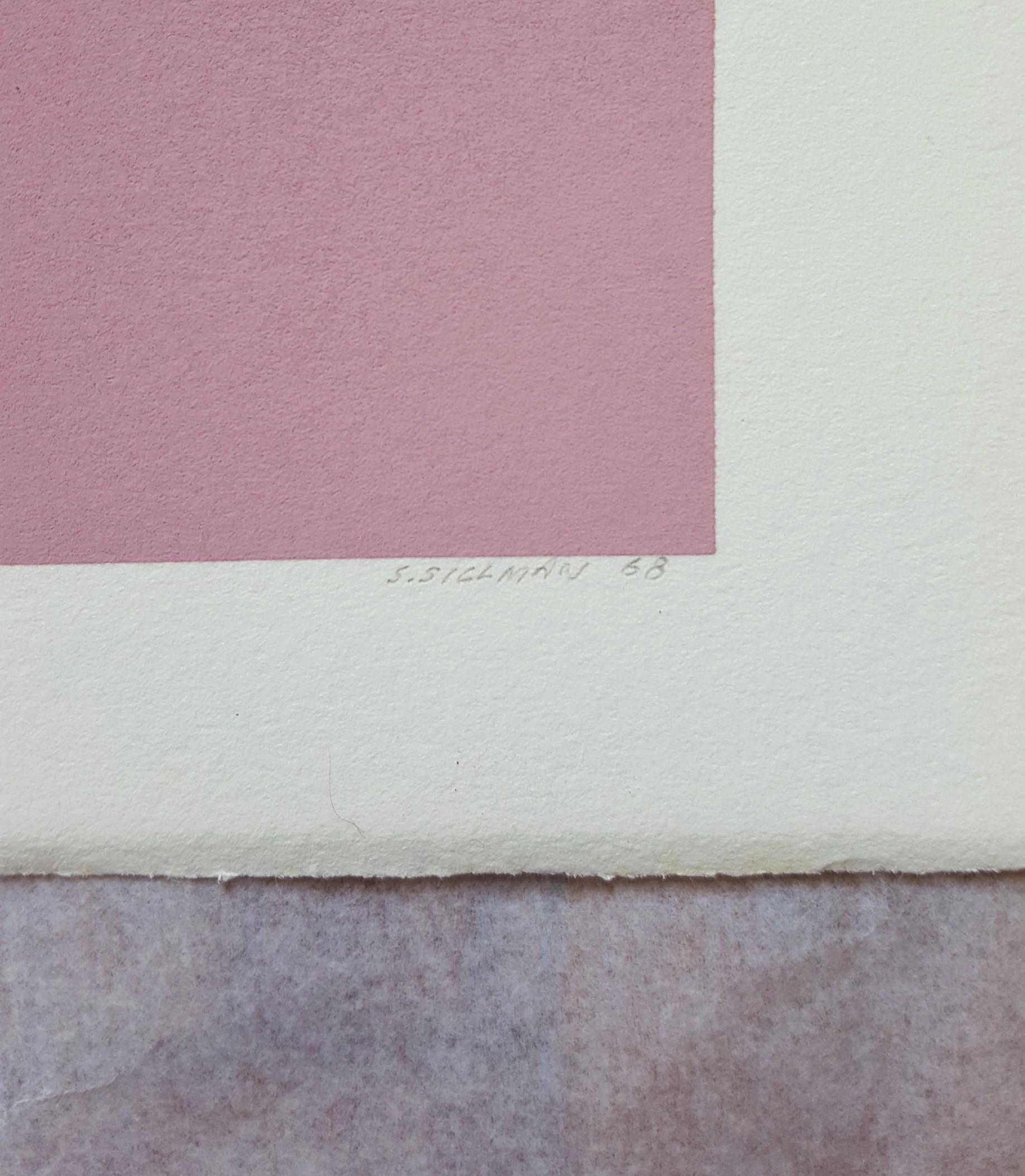 I-S #1 /// Astratto Geometrico Sewell Sillman Serigrafia Viola Rosa Arte Moderna in vendita 8