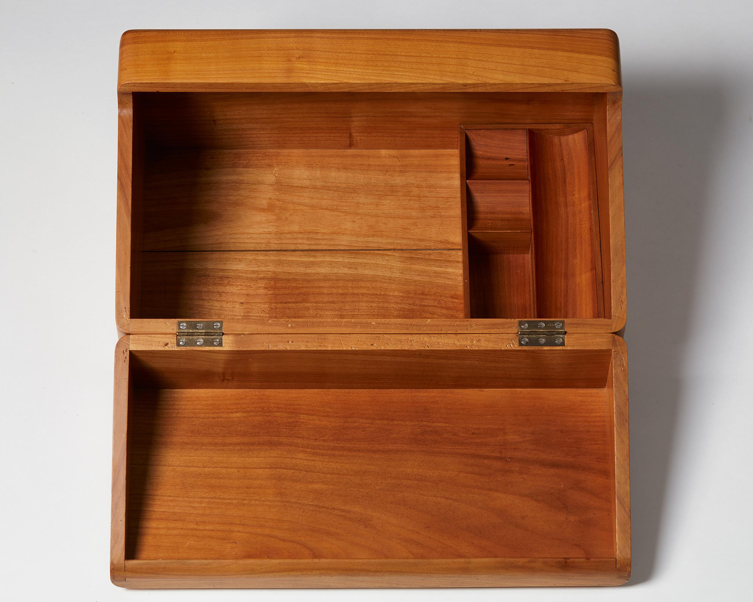 Mahogany Sewing Box Designed by Magnus L. Stephensen for Axel Søllner, Denmark, 1935