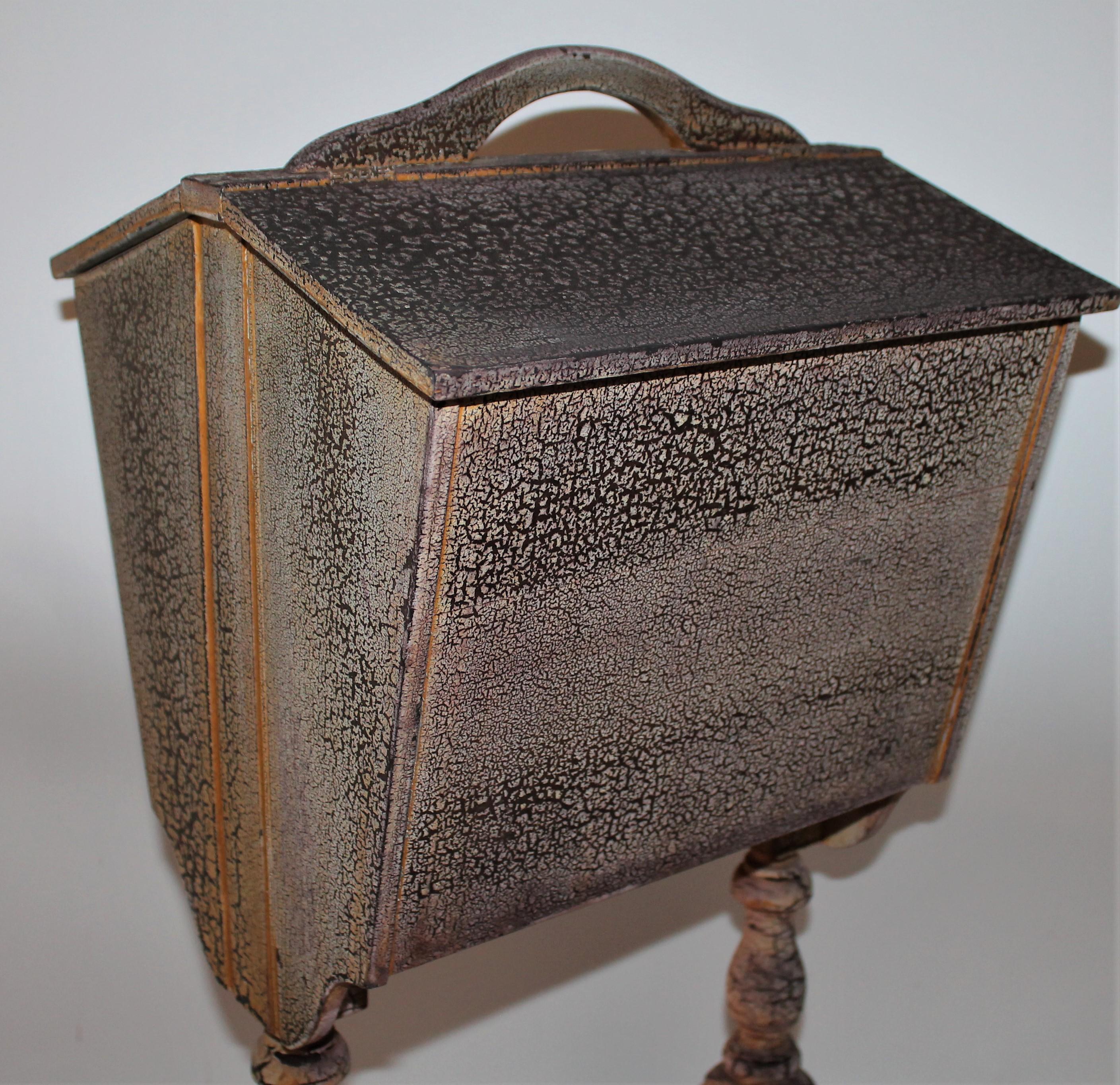antique standing sewing box