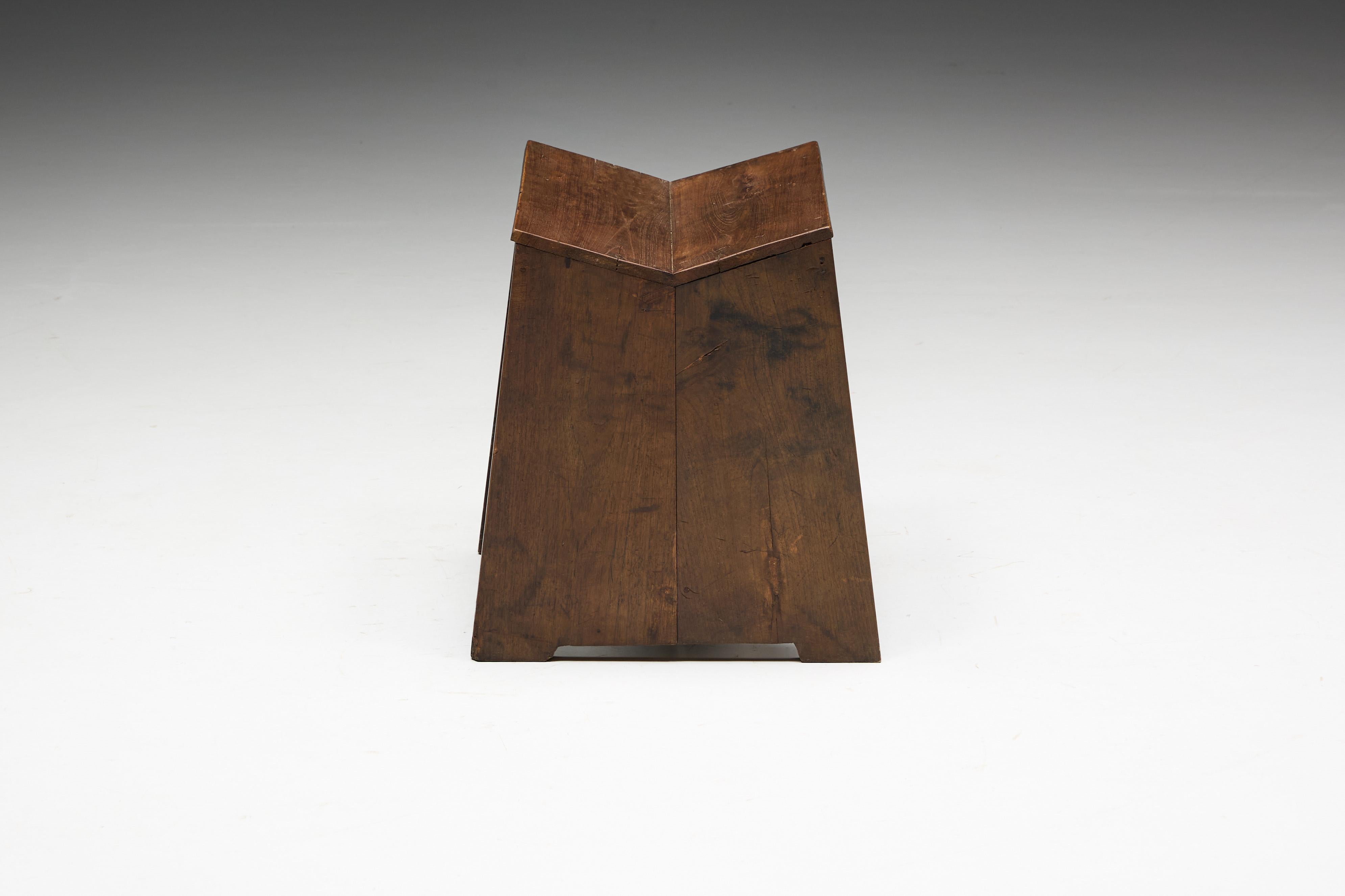 Tabourets à couture PJ-SI-68-A de Pierre Jeanneret, Inde, années 1960 en vente 6