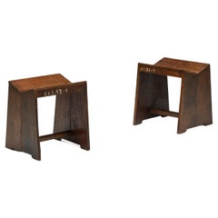 Sewing Stools PJ-SI-68-A by Pierre Jeanneret, India, 1960s