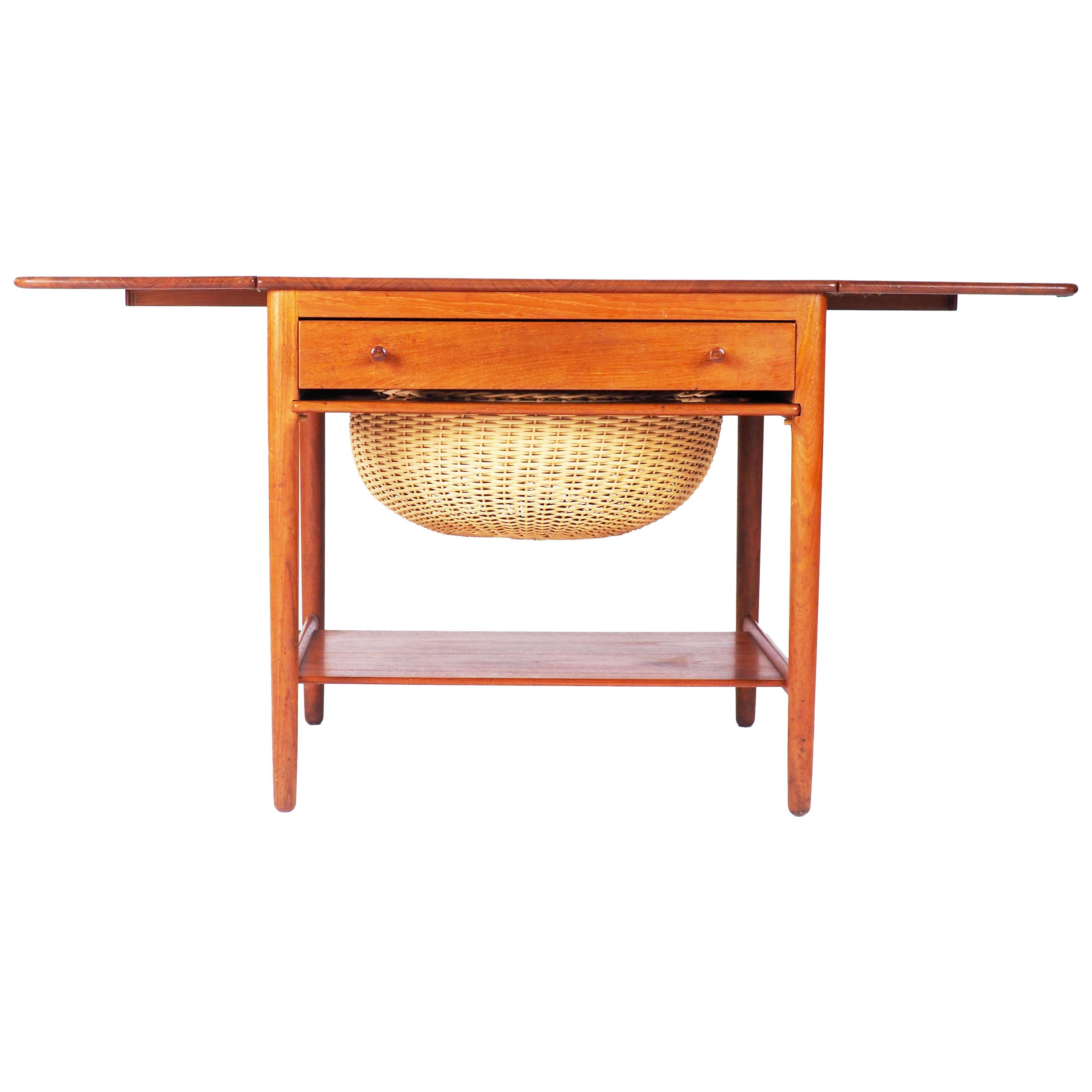 Sewing table AT-33 by Hans J Wegner made by Andreas Tuck, Denmark