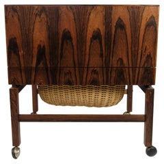 Sewing Table / Bar Table Made In Rosewood By Furniture Design 1960s