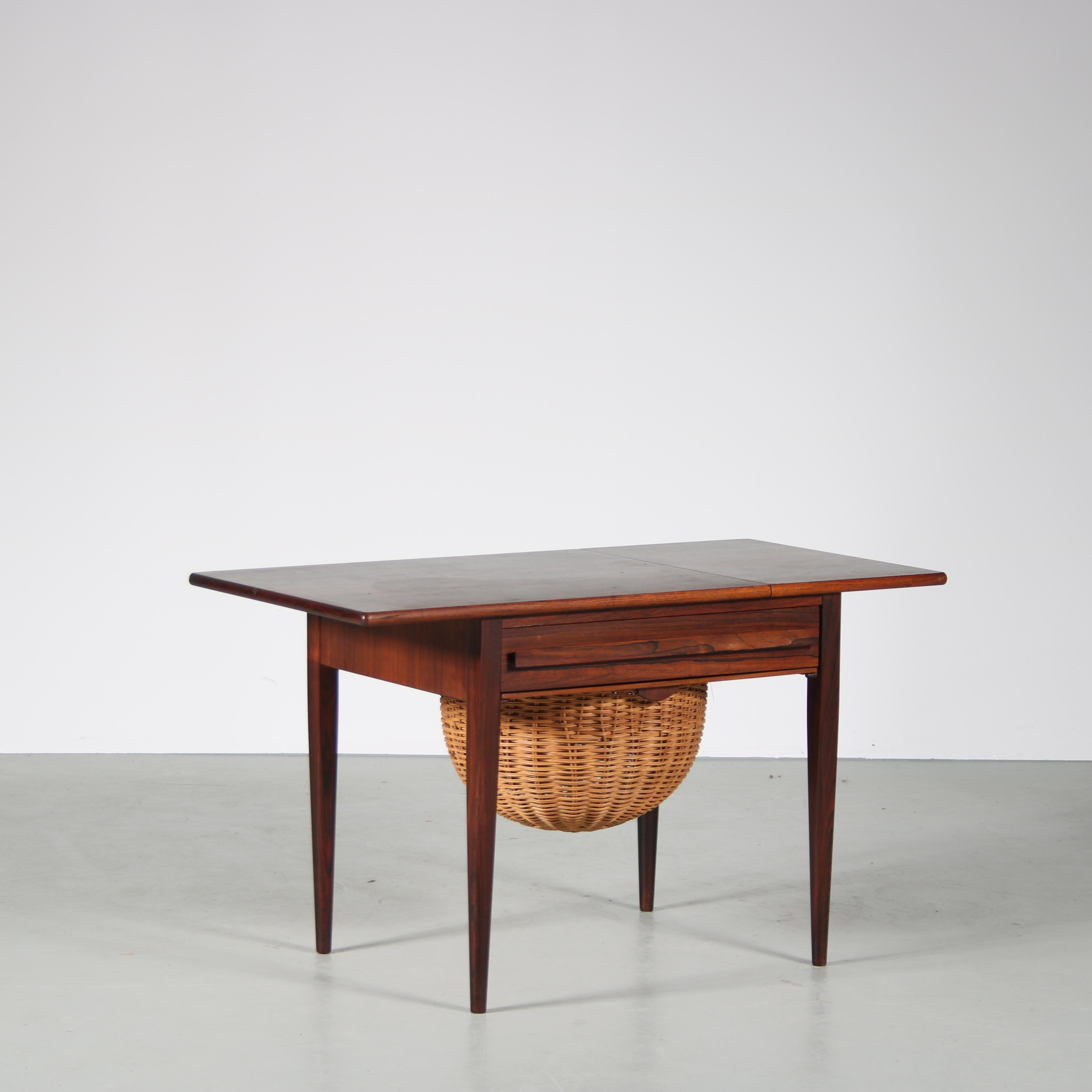 Danish Sewing Table by Johannes Andersen for CFC Silkeborg, Denmark, 1960