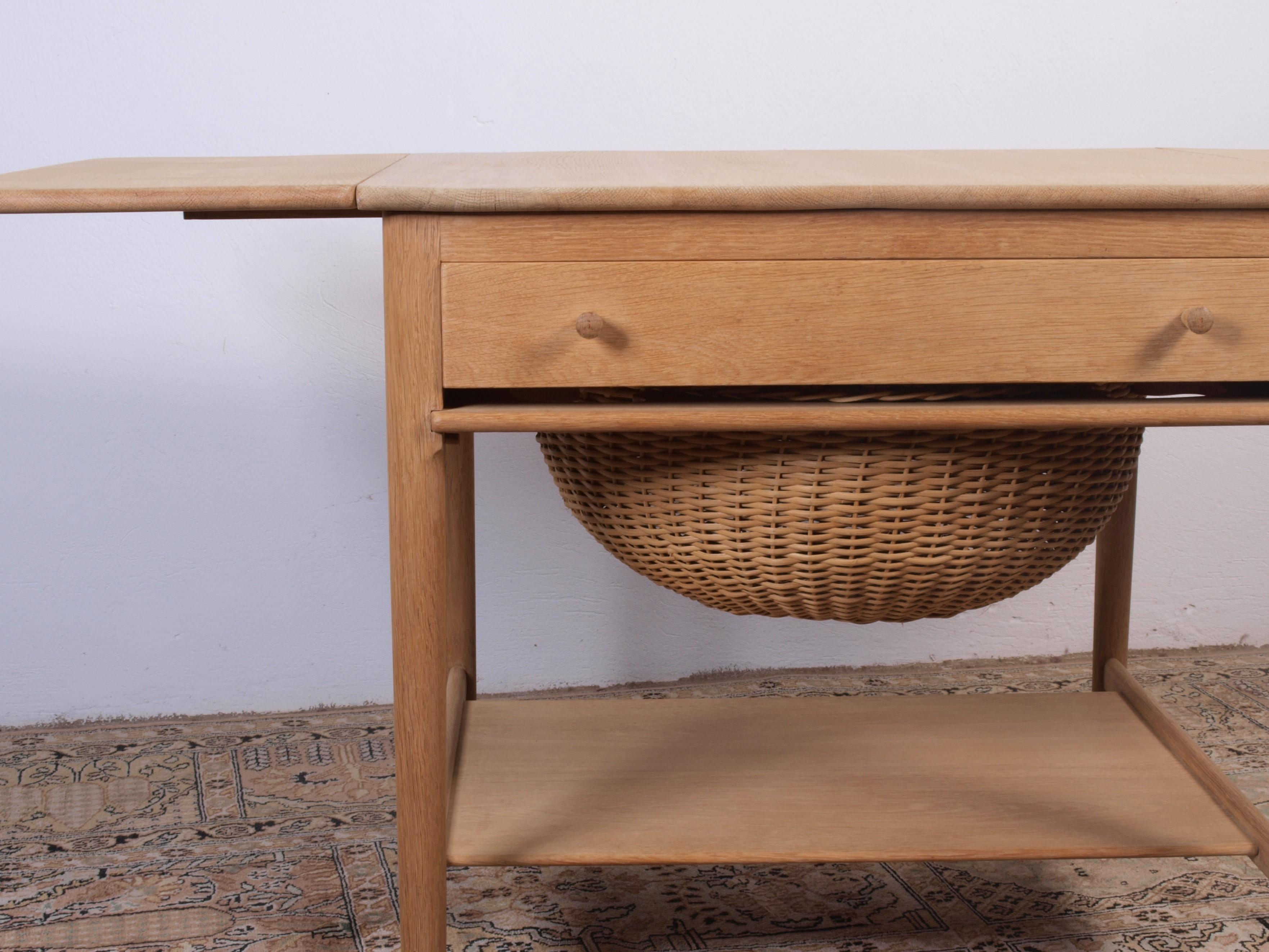 Sewing Table in Oak by Hans Wegner for Andreas Tuck, 1980s 1