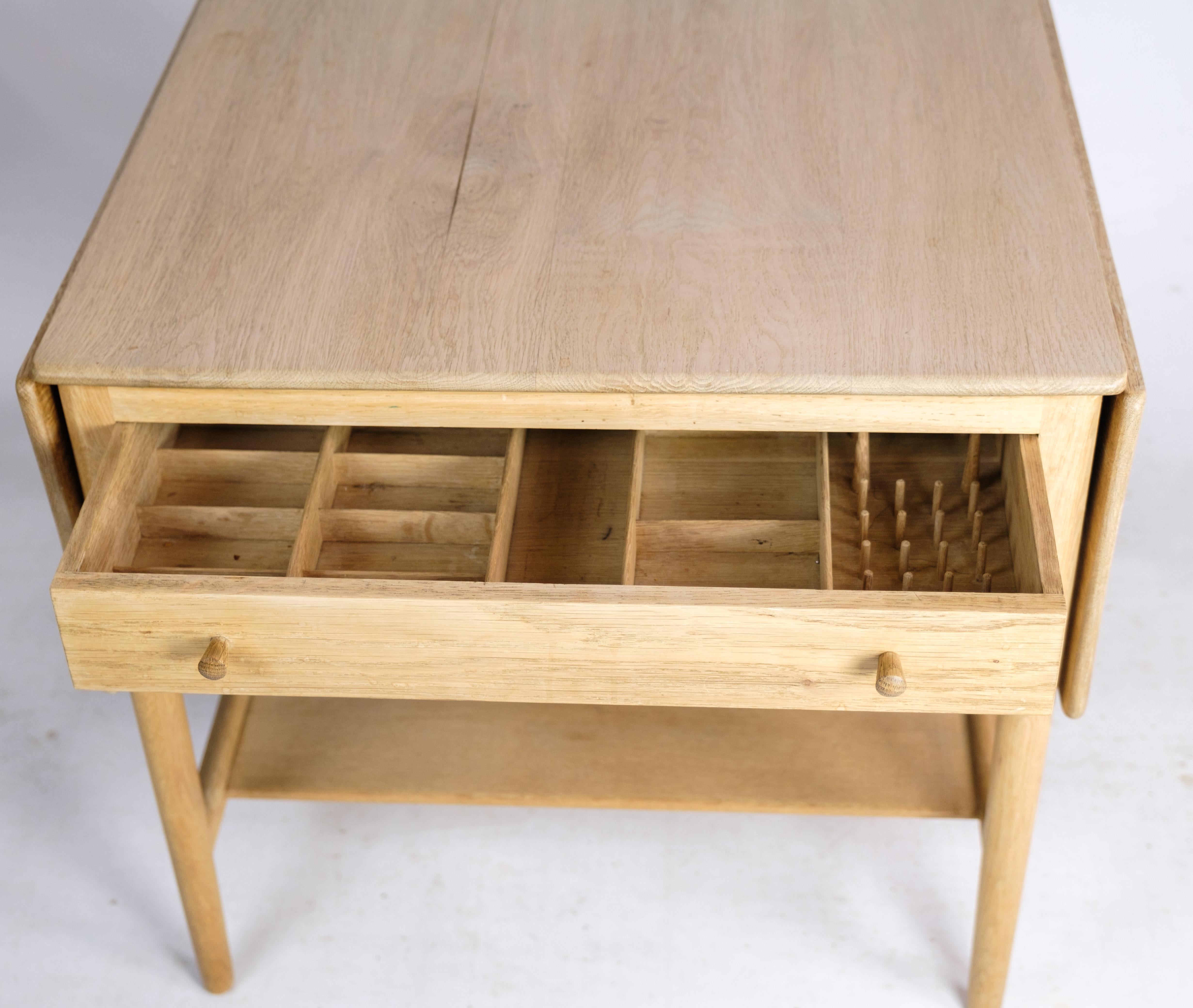 Danish Sewing Table, Oak, Hans J. Wegner, 1960