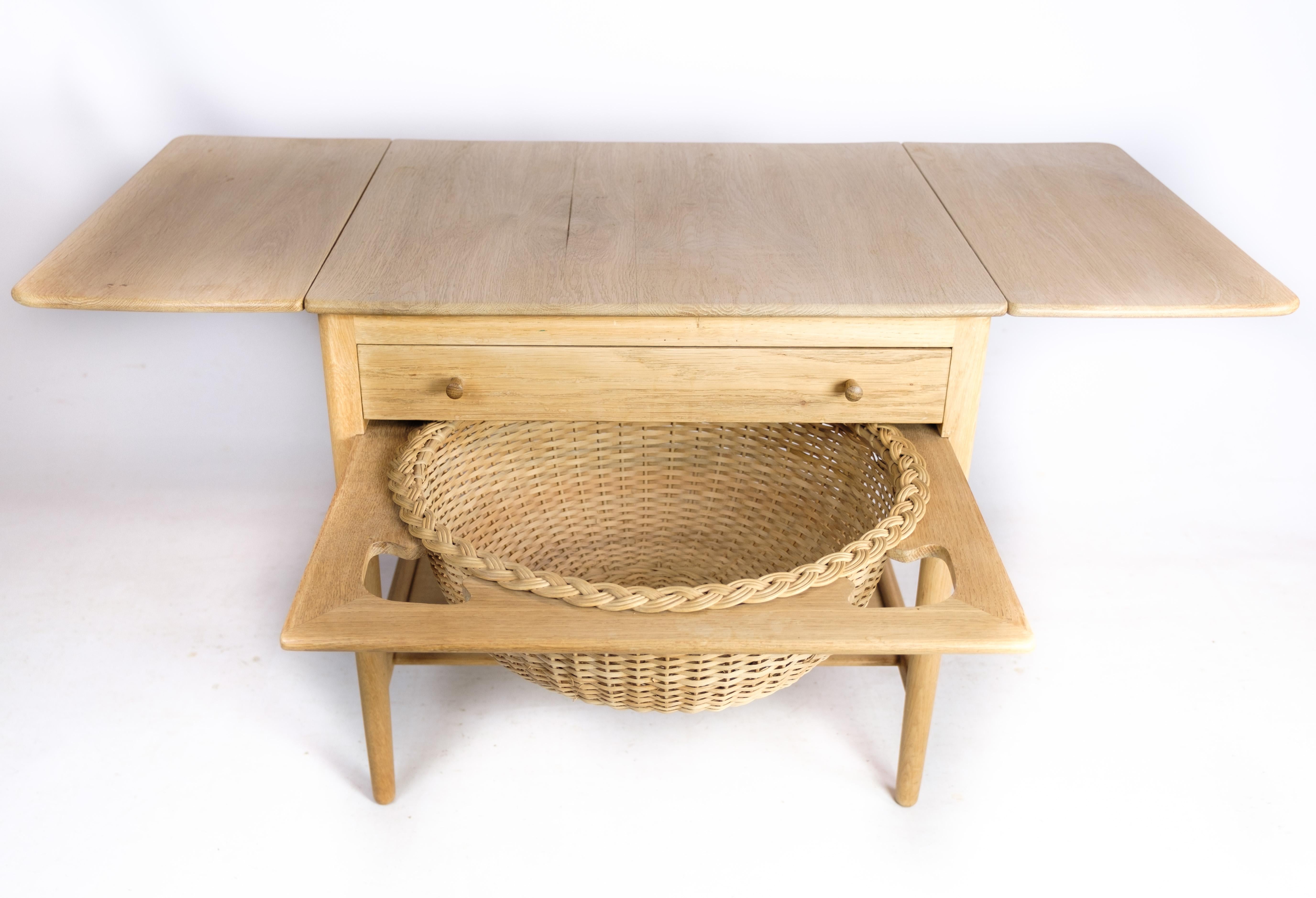 Mid-20th Century Sewing Table, Oak, Hans J. Wegner, 1960