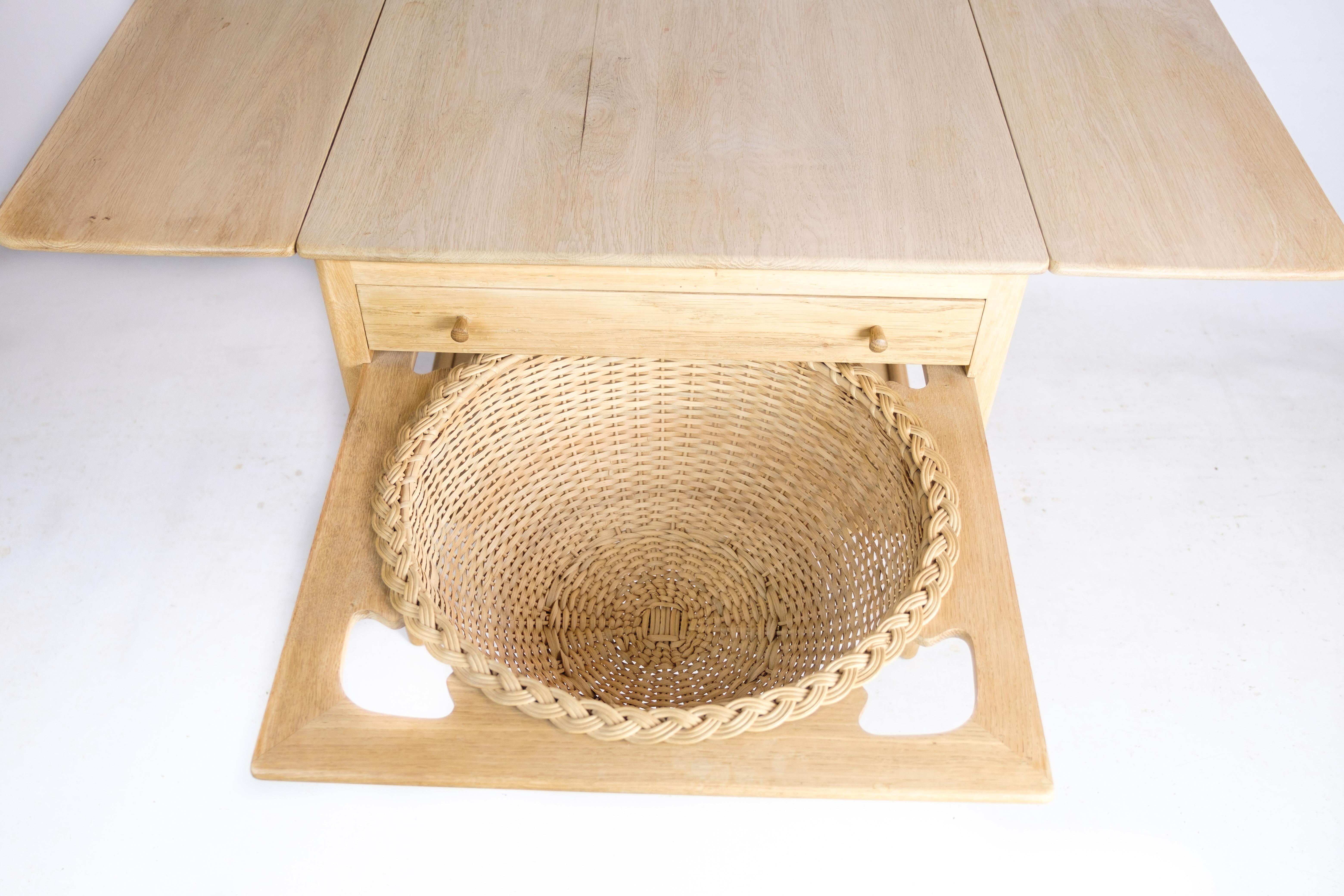 Wicker Sewing Table, Oak, Hans J. Wegner, 1960