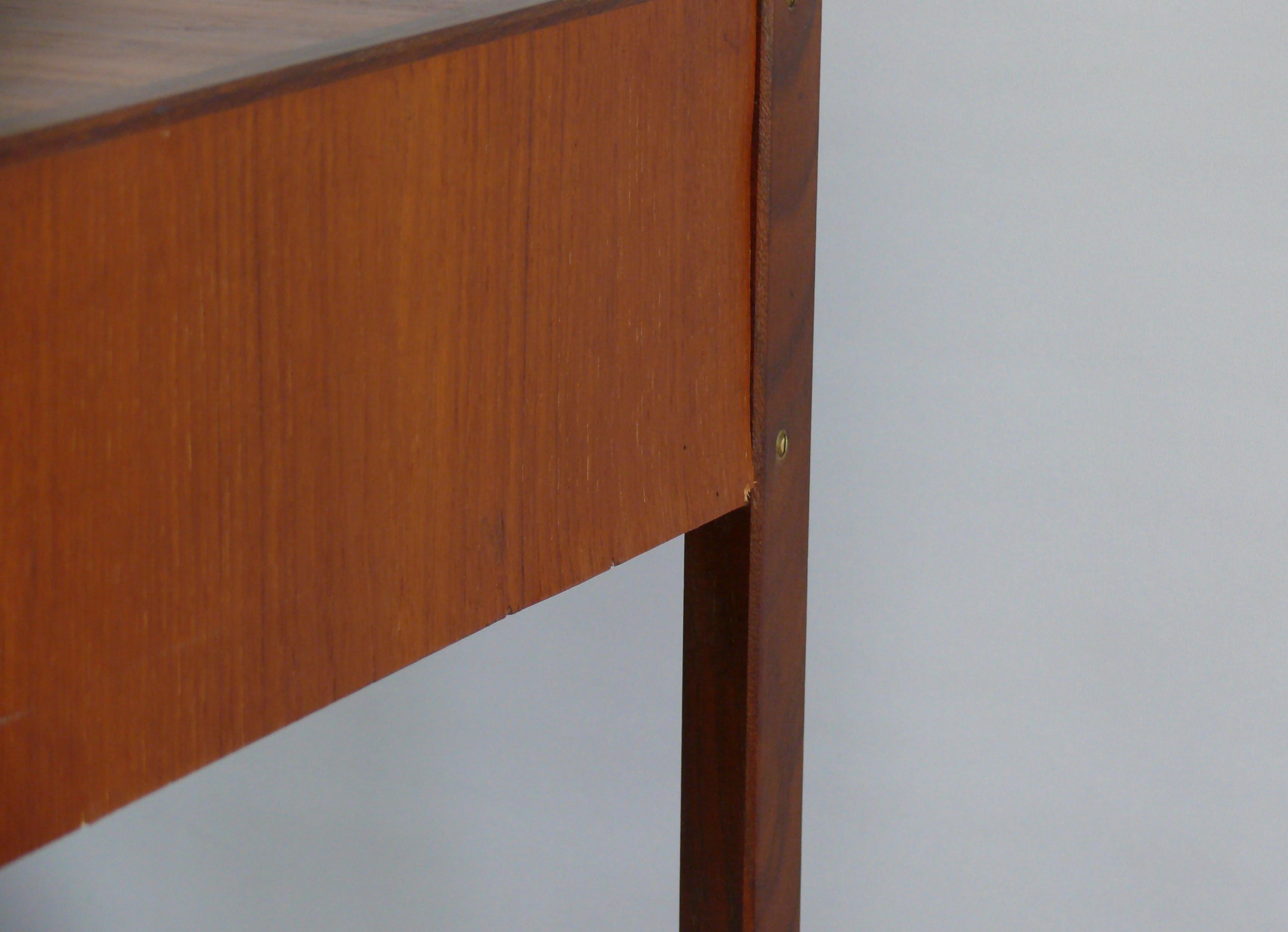 Sewing trolley with drawer and basket - teak/rosewood - Danish design, 1960s In Good Condition For Sale In Schwerin, MV