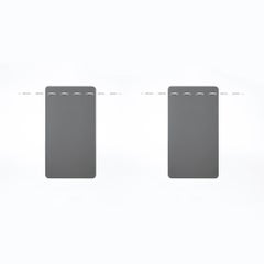 Smoke Tinted Mirror Set with Sewn Silver Hardware Details by Debra Folz