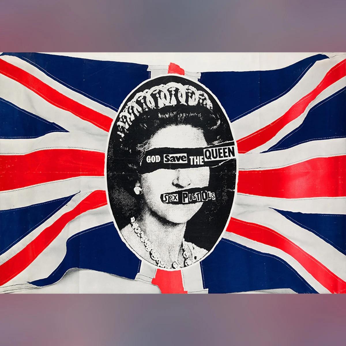 Sex Pistols - God Save The Queen (1977)
Quad originale britannico (30 X 40 pollici)

Iconico poster con grafica di Jamie Reid per il singolo God Save the Queen, pubblicato in occasione del giubileo d'argento della Regina. Questi sono stati