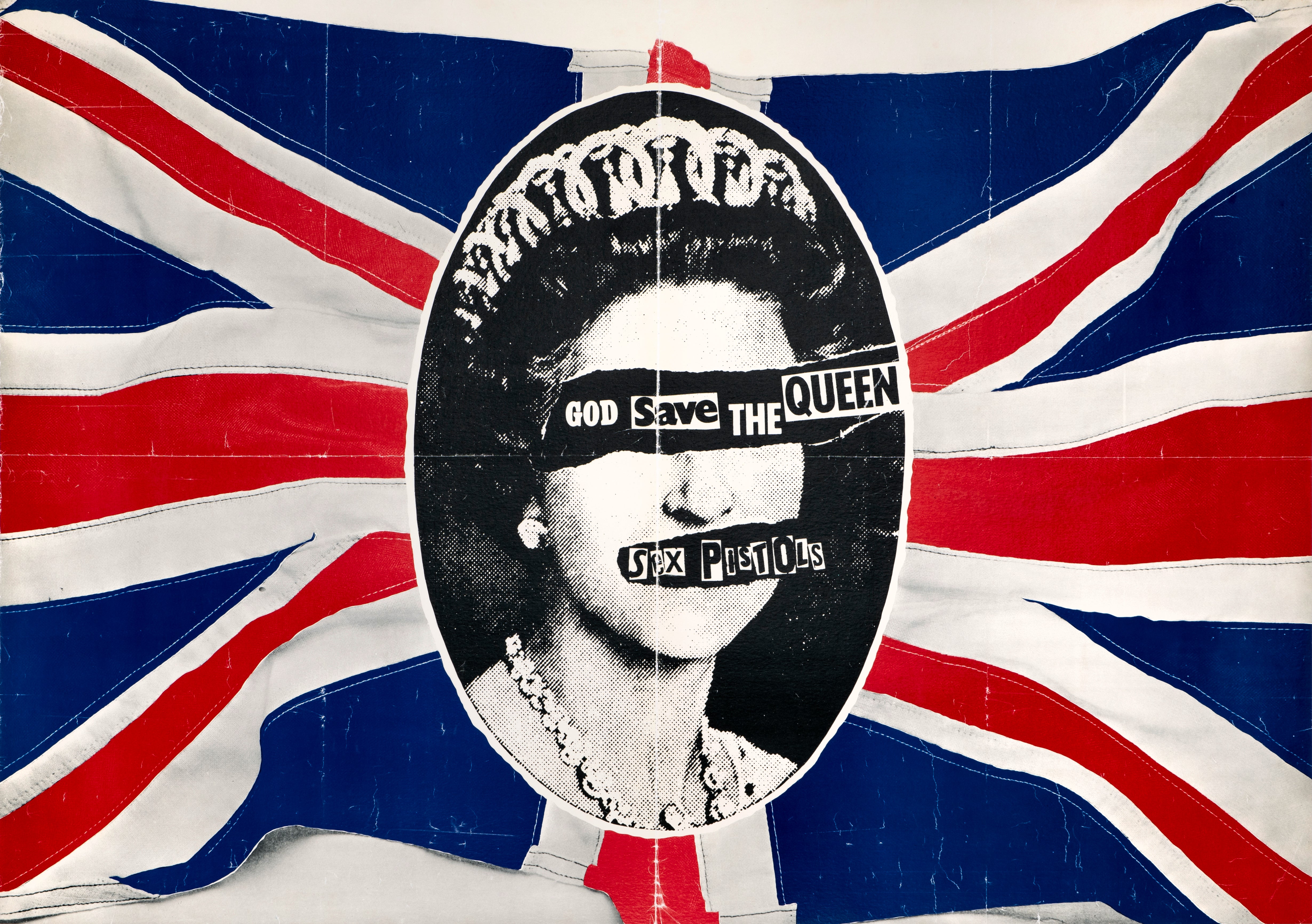 Sex Pistols 'God Save the Queen' Original Vintage Promo Poster, British, 1977