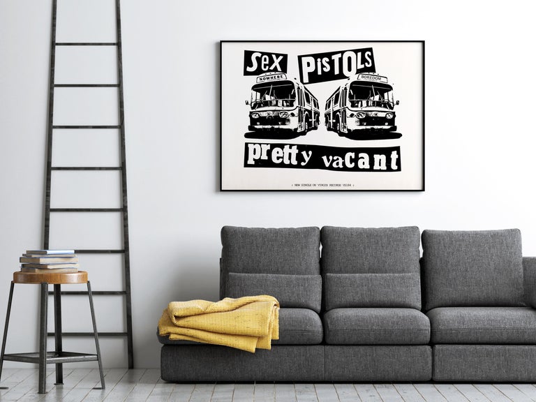 Post-Modern Sex Pistols 'Pretty Vacant' Original Promo Poster by Jamie Reid, British, 1977 For Sale