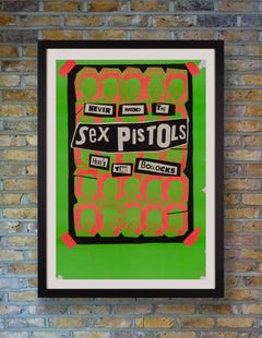 Sex Pistols Original Vintage Promotional Poster by Jamie Reid, American, 1977