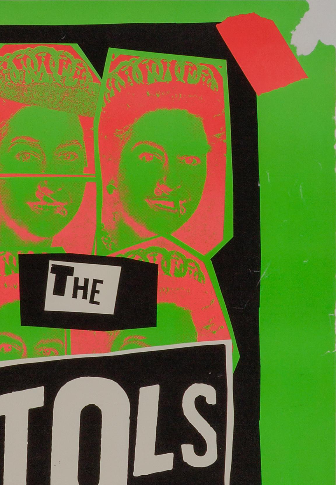 Affiche promotionnelle originale des Sex Pistols par Jamie Reid:: américain:: 1977 Bon état à Devon, GB