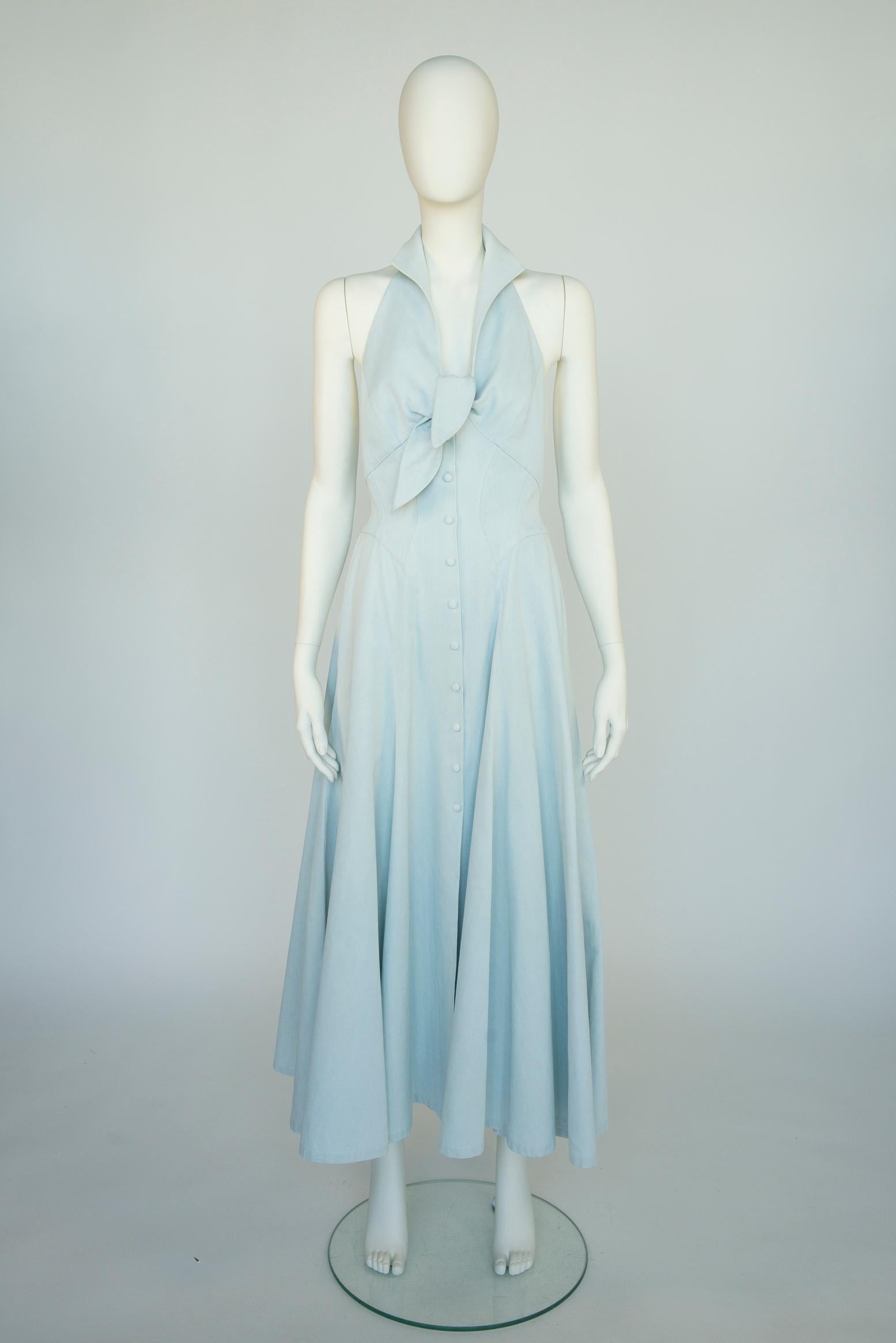 Sex & The City Thierry Mugler Full Circle Midikleid mit Neckholder und Neckholder Damen
