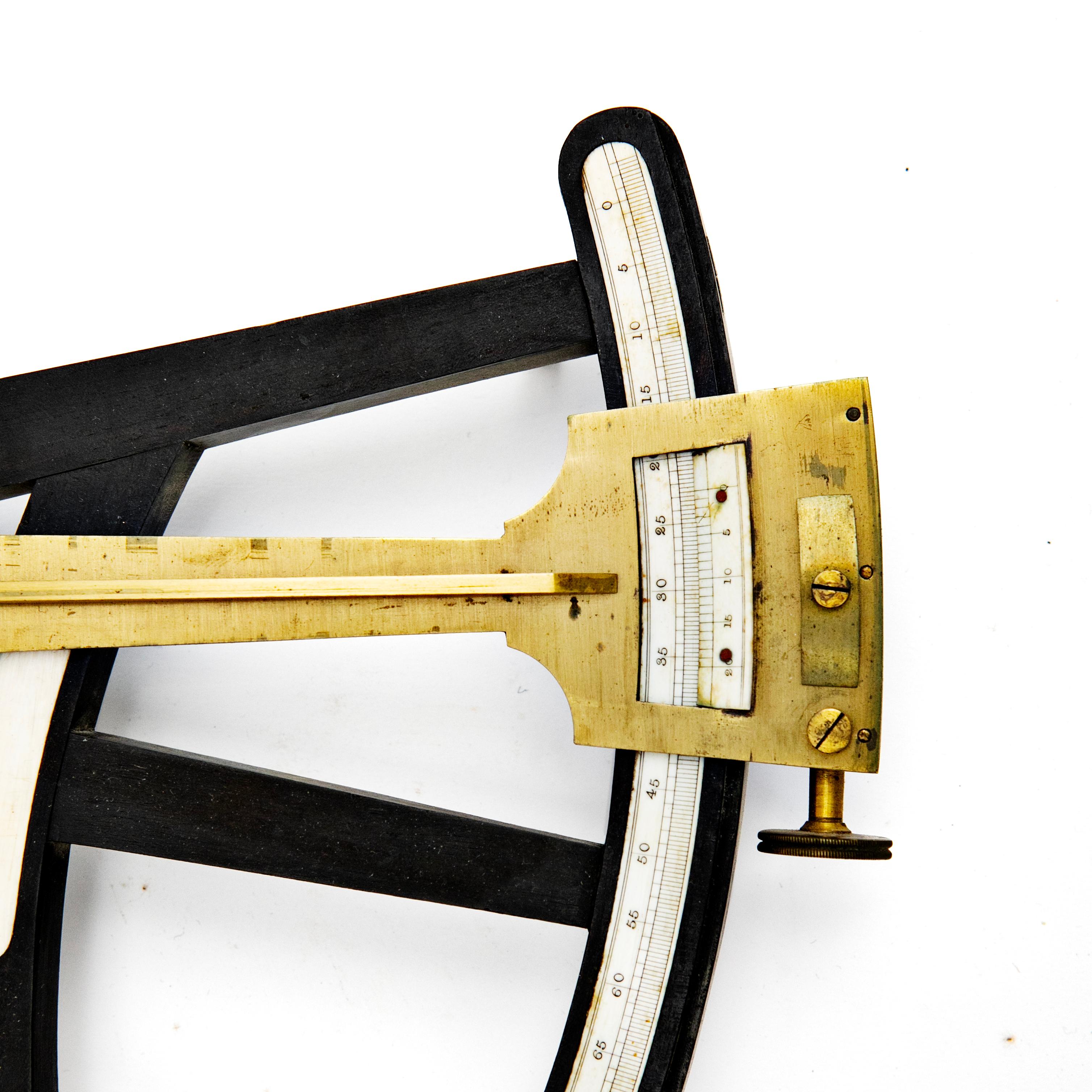 English Sextant in Original Mahogany Case, England c. 1900